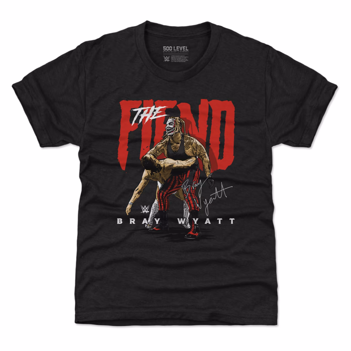Youth 500 Level Heather Black Bray Wyatt The Fiend Tri-Blend T-Shirt 1 Youth 500 Level Heather Black Bray Wyatt The Fiend Tri-Blend T-Shirt