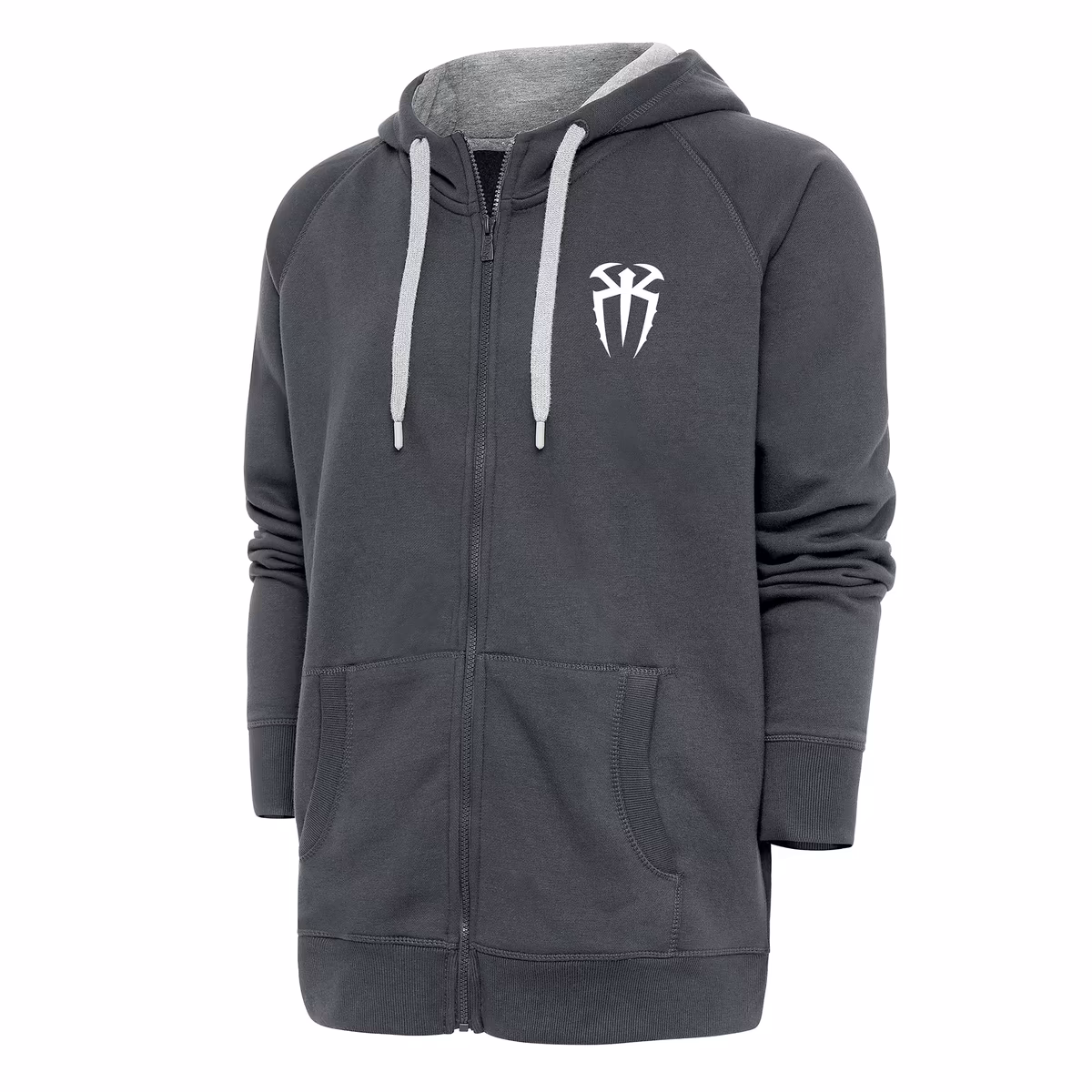 Men's Antigua Charcoal Roman Reigns Victory Full-Zip Hoodie