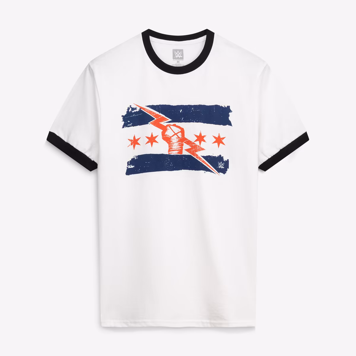 Men's White CM Punk Best In The World Boston Ringer T-Shirt 3 Men's White CM Punk Best In The World Boston Ringer T-Shirt