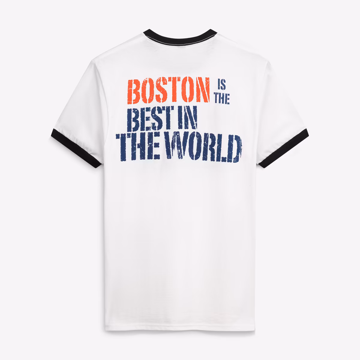 Men's White CM Punk Best In The World Boston Ringer T-Shirt 4 Men's White CM Punk Best In The World Boston Ringer T-Shirt