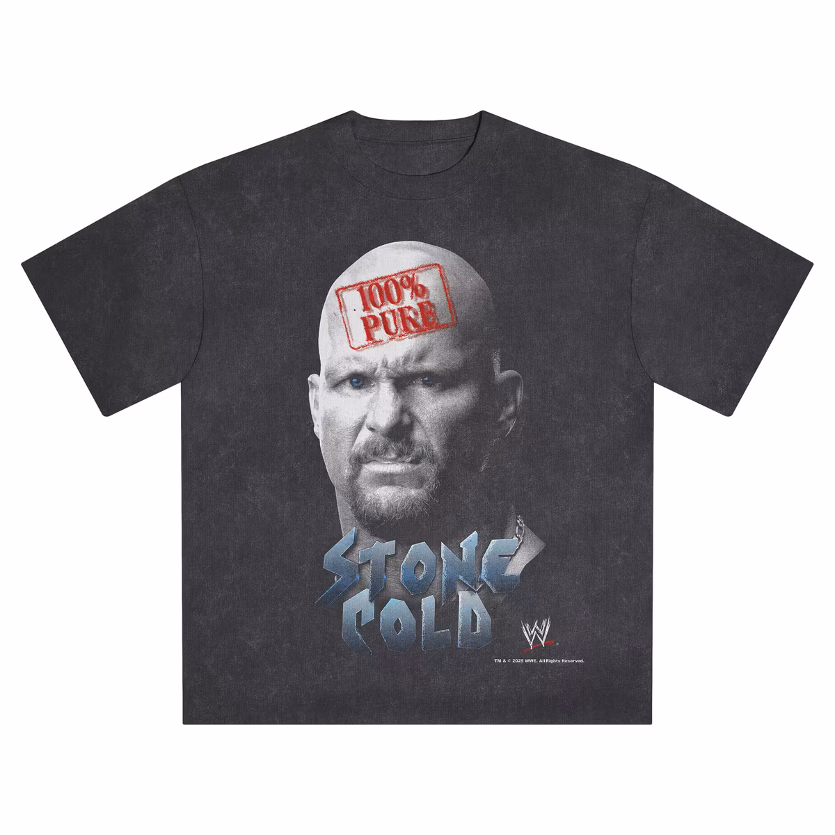 Men's  Black "Stone Cold" Steve Austin Boxy Pure T-Shirt