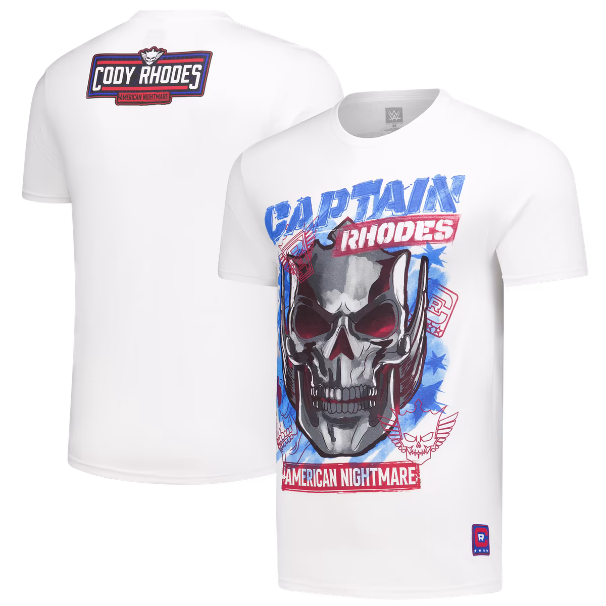Men's White Cody Rhodes Red White & Blue T-Shirt 3 Men's White Cody Rhodes Red White & Blue T-Shirt