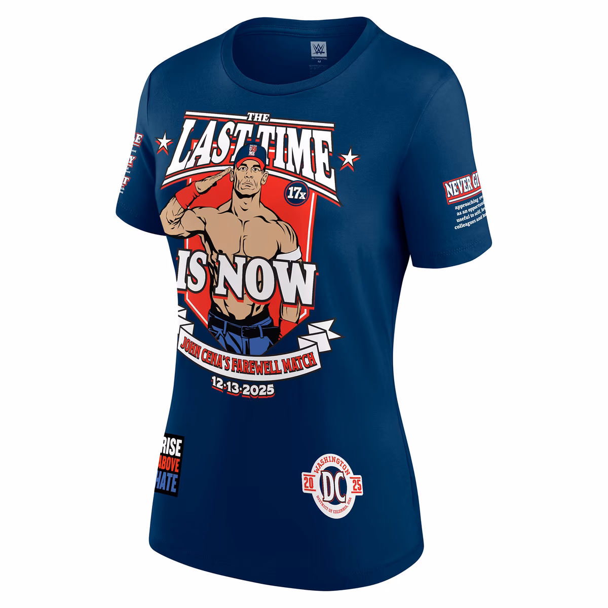 Women's Navy John Cena Farewell Tour 2025 Washington D.C. T-Shirt 3 Women's Navy John Cena Farewell Tour 2025 Washington D.C. T-Shirt
