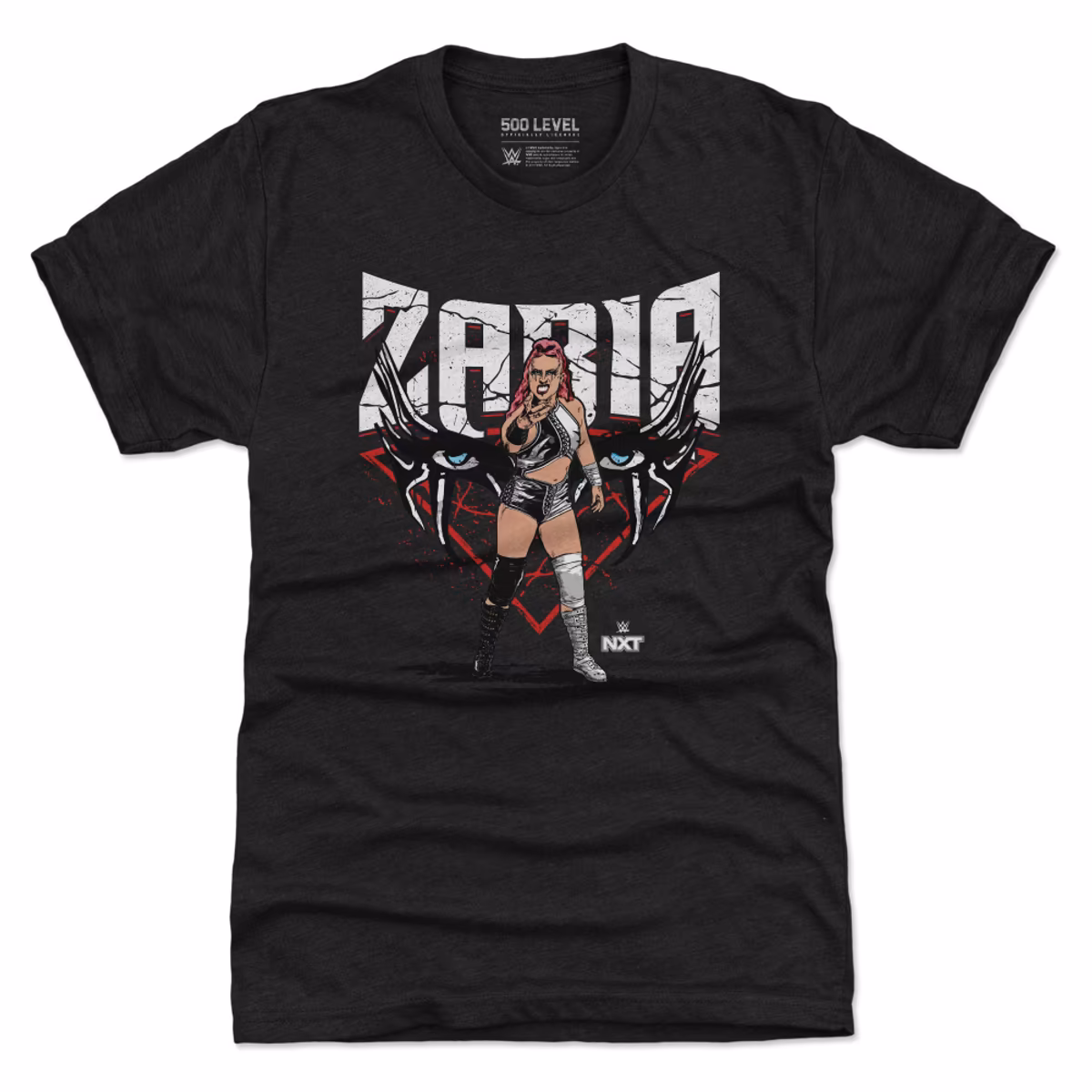 Men's 500 Level Heather Black Zaria Eyes Tri-Blend T-Shirt 4 Men's 500 Level Heather Black Zaria Eyes Tri-Blend T-Shirt