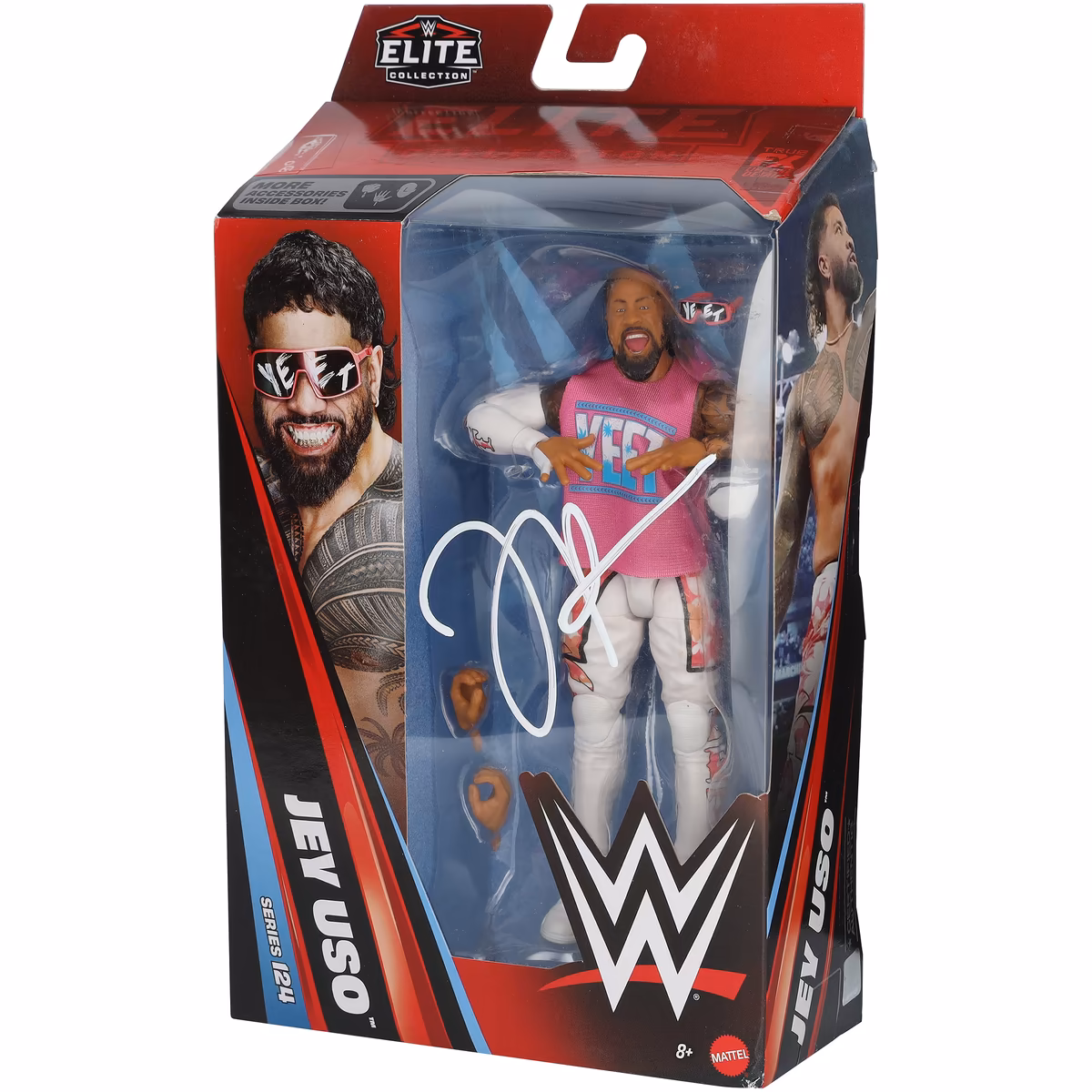 Jey Uso WWE Autographed Mattel Elite Collection Series 124 Action Figure 2 Jey Uso WWE Autographed Mattel Elite Collection Series 124 Action Figure