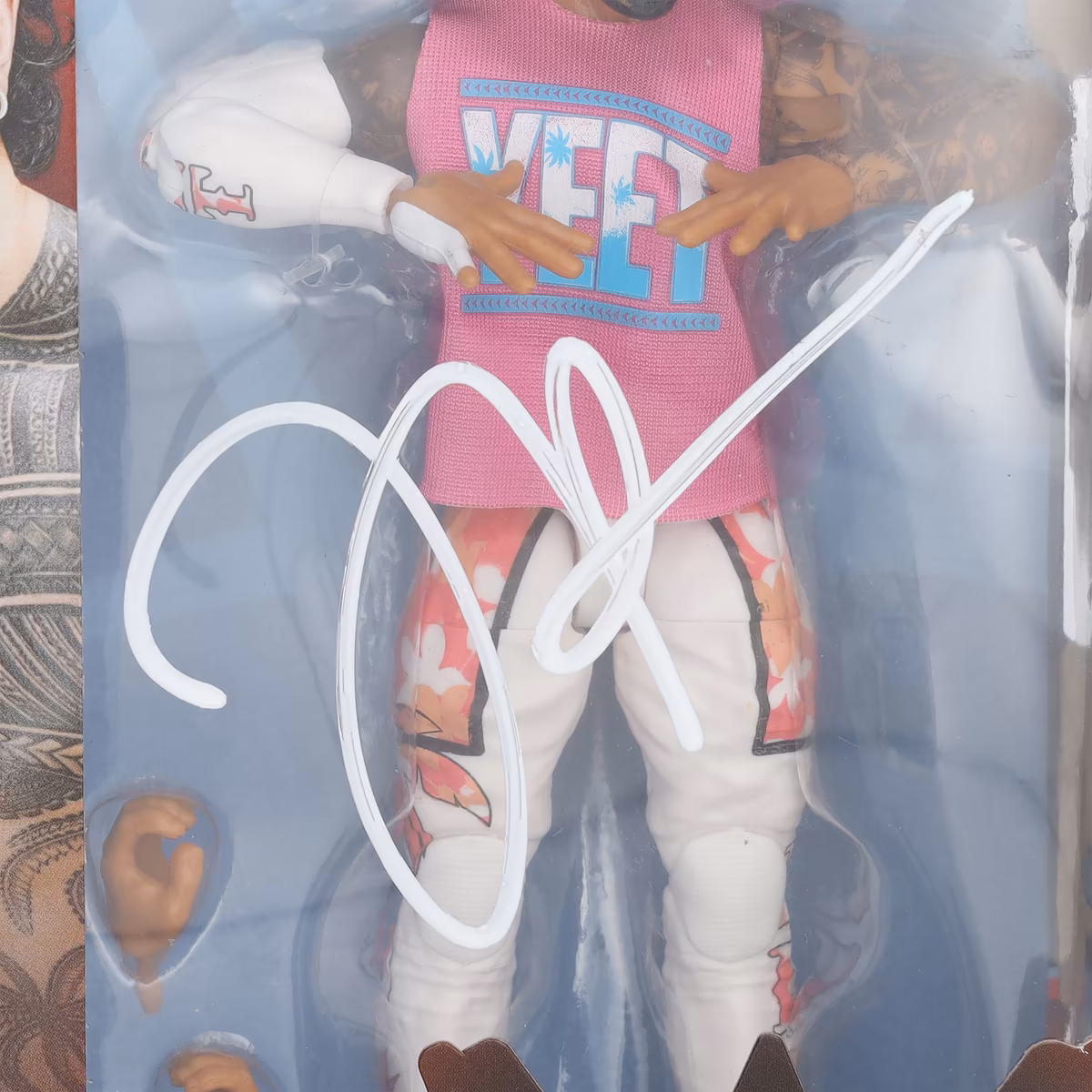 Jey Uso WWE Autographed Mattel Elite Collection Series 124 Action Figure 3 Jey Uso WWE Autographed Mattel Elite Collection Series 124 Action Figure