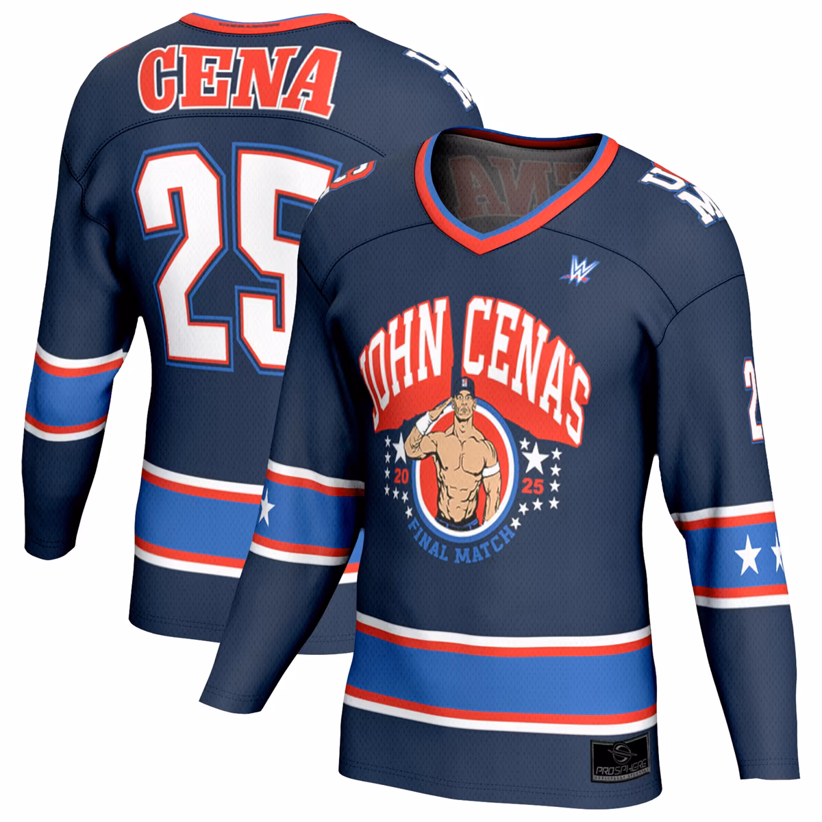 Youth ProSphere Navy John Cena Final Match Fashion Hockey Jersey