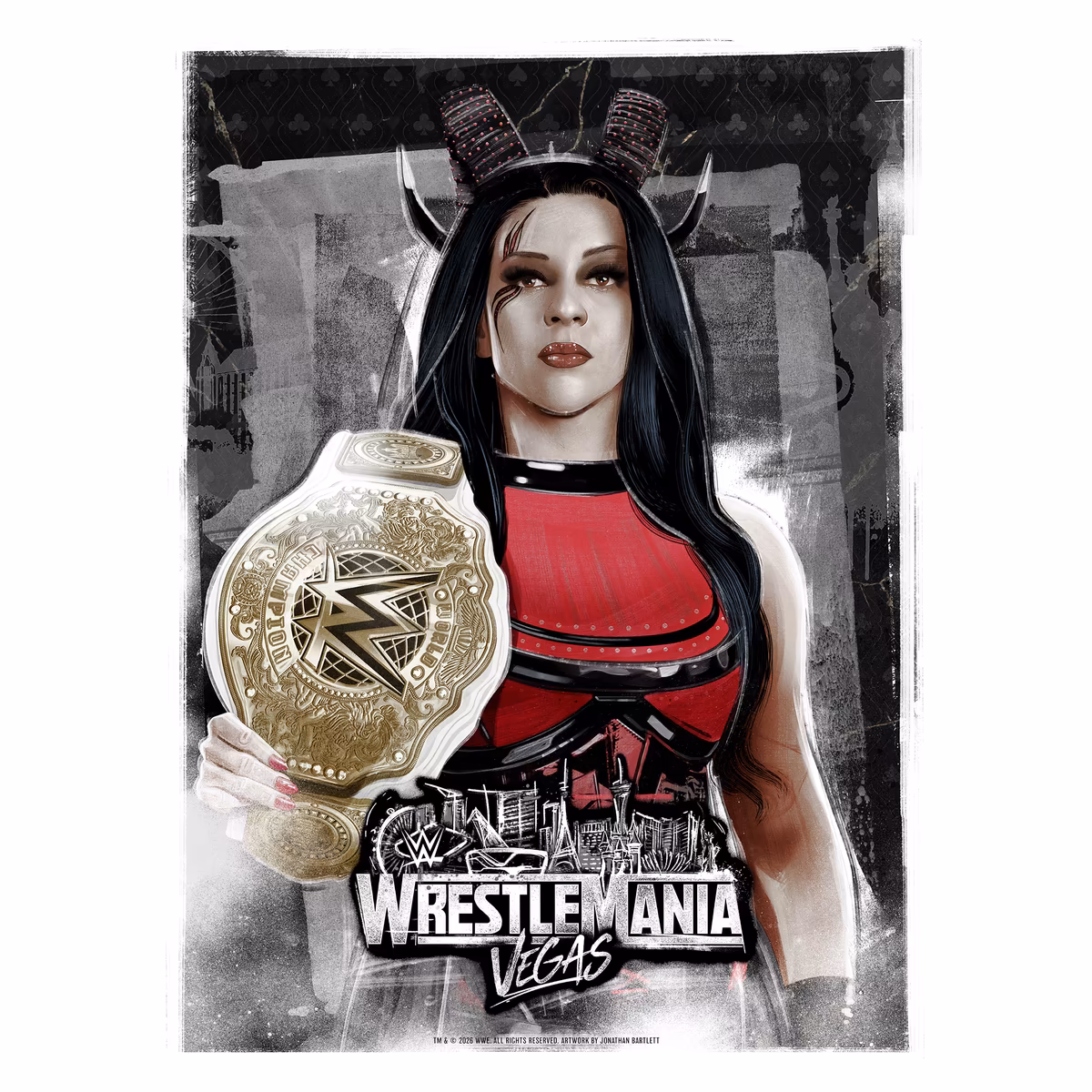 Stephanie Vaquer WWE Unsigned 18" x 24" WrestleMania 42 Jonathan Bartlett Art Print 1 Stephanie Vaquer WWE Unsigned 18" x 24" WrestleMania 42 Jonathan Bartlett Art Print