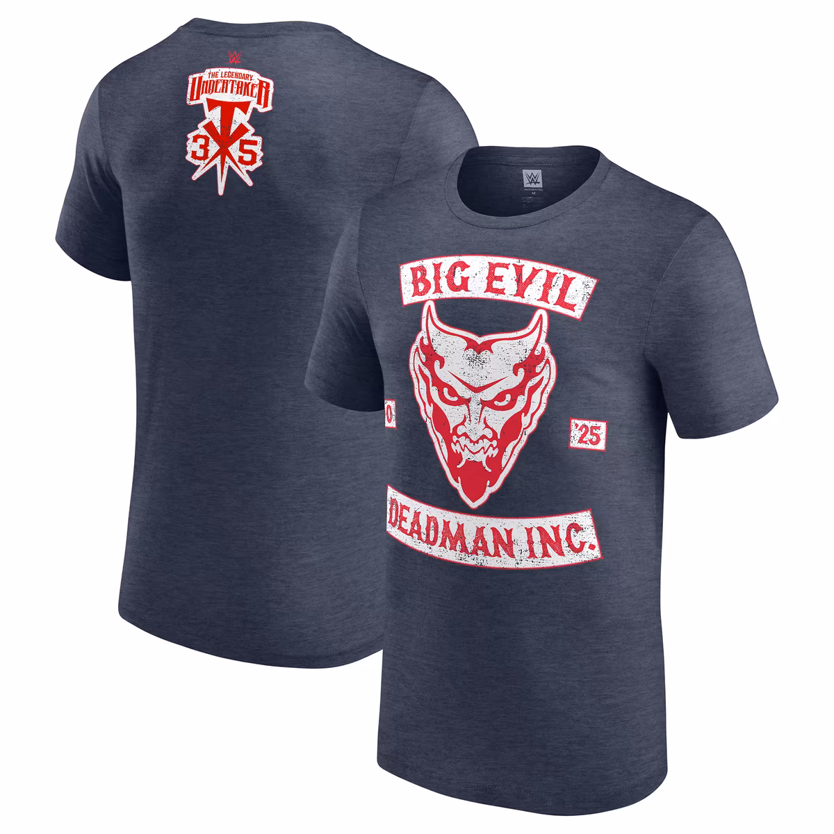 Men's Mineral Wash Blue The Undertaker 35 Years Big Evil T-Shirt 1 Men's Mineral Wash Blue The Undertaker 35 Years Big Evil T-Shirt