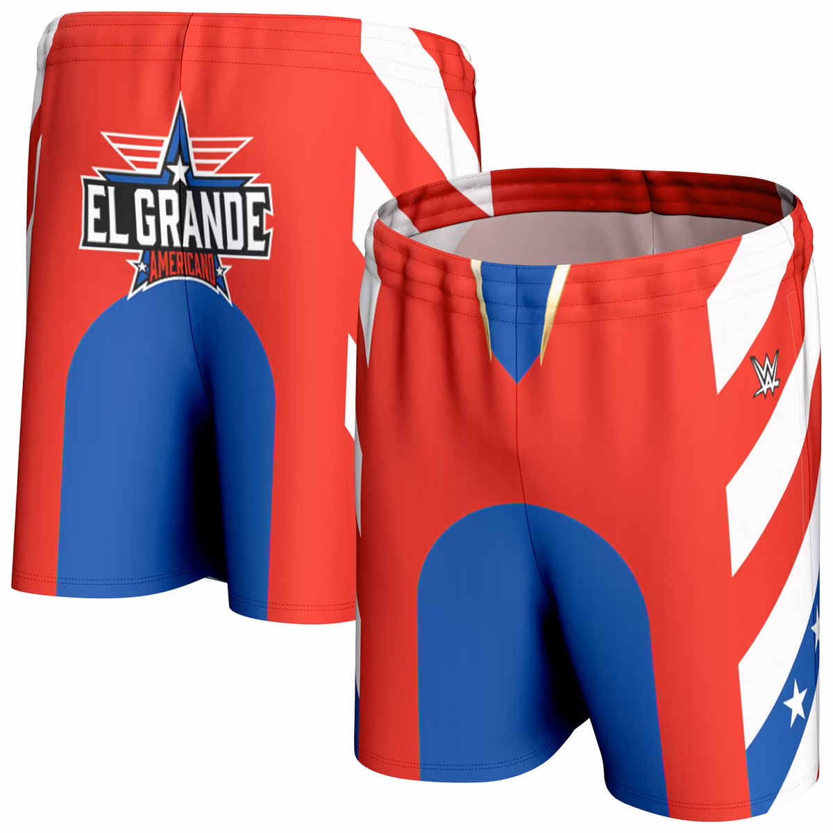 Men's ProSphere White/Red/Blue El Grande Americano Heritage In-Ring Shorts 1 Men's ProSphere White/Red/Blue El Grande Americano Heritage In-Ring Shorts