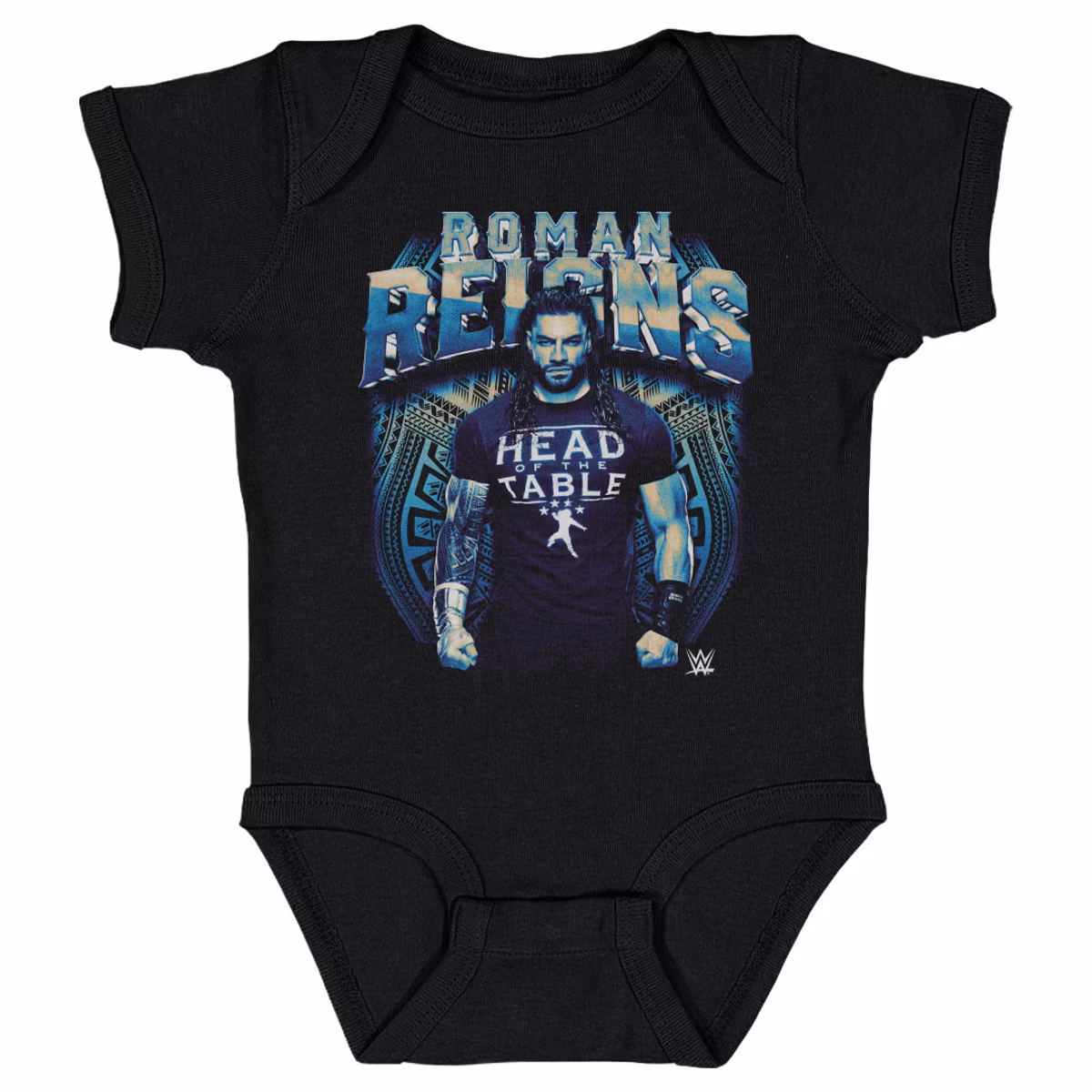 Infant 500 Level Black Roman Reigns Retro Bitmap Bodysuit