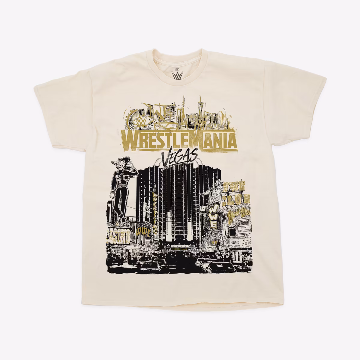 Men's Ripple Junction Cream WrestleMania 42 All Roads Lead To WrestleMania T-Shirt 1 Men's Ripple Junction Cream WrestleMania 42 All Roads Lead To WrestleMania T-Shirt