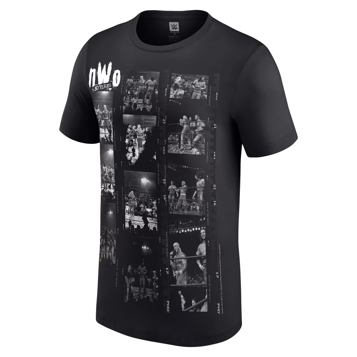 Men's Black nWo 30th Anniversary Film Reel T-Shirt 3 Men's Black nWo 30th Anniversary Film Reel T-Shirt