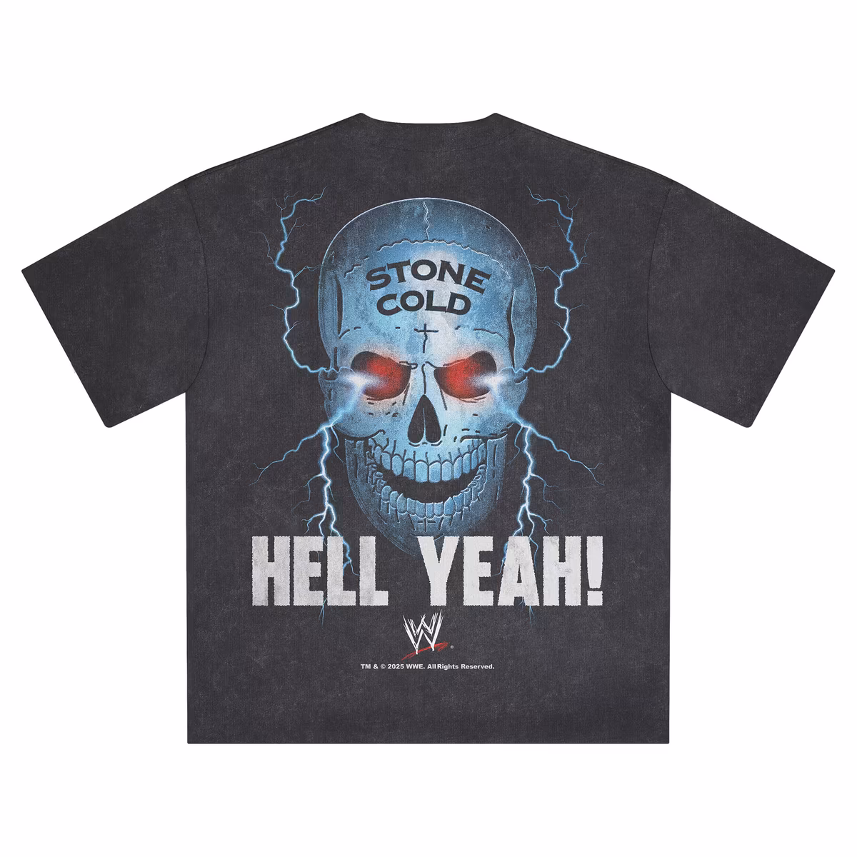 Men's  Black "Stone Cold" Steve Austin Boxy Electric T-Shirt