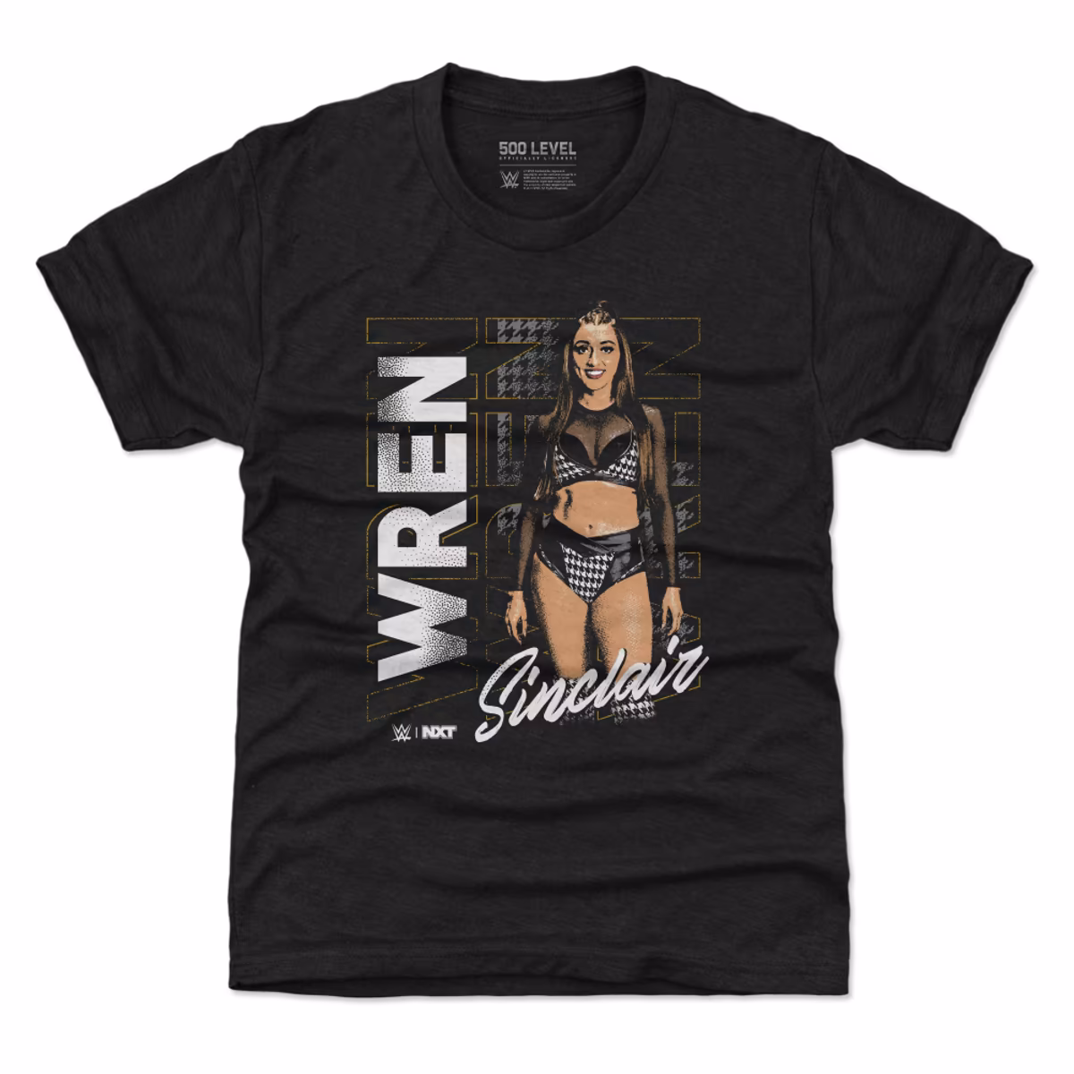 Youth 500 Level Heather Black Wren Sinclair Vertical Name T-Shirt