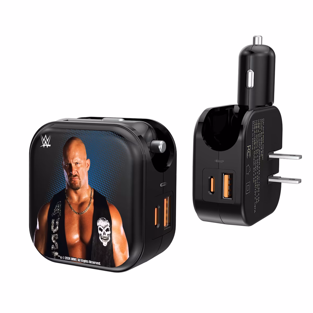Keyscaper  "Stone Cold" Steve Austin 2-in-1 USB A/C Charger