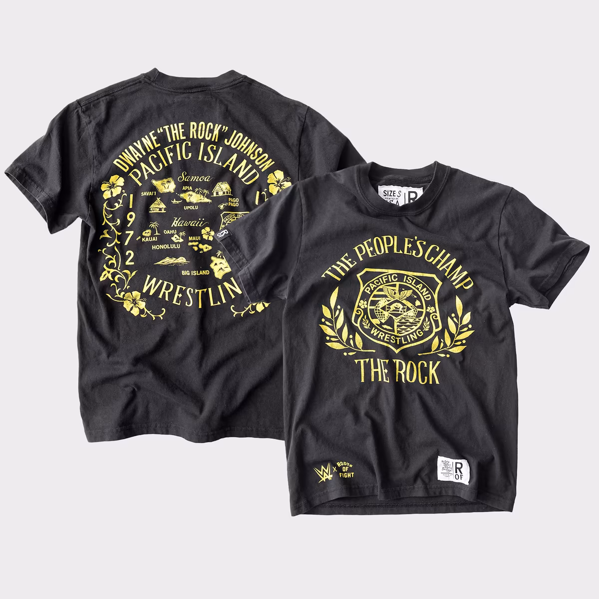 Men's Roots of Fight Black The Rock People's Champ Black Midweight T-Shirt 6 Men's Roots of Fight Black The Rock People's Champ Black Midweight T-Shirt