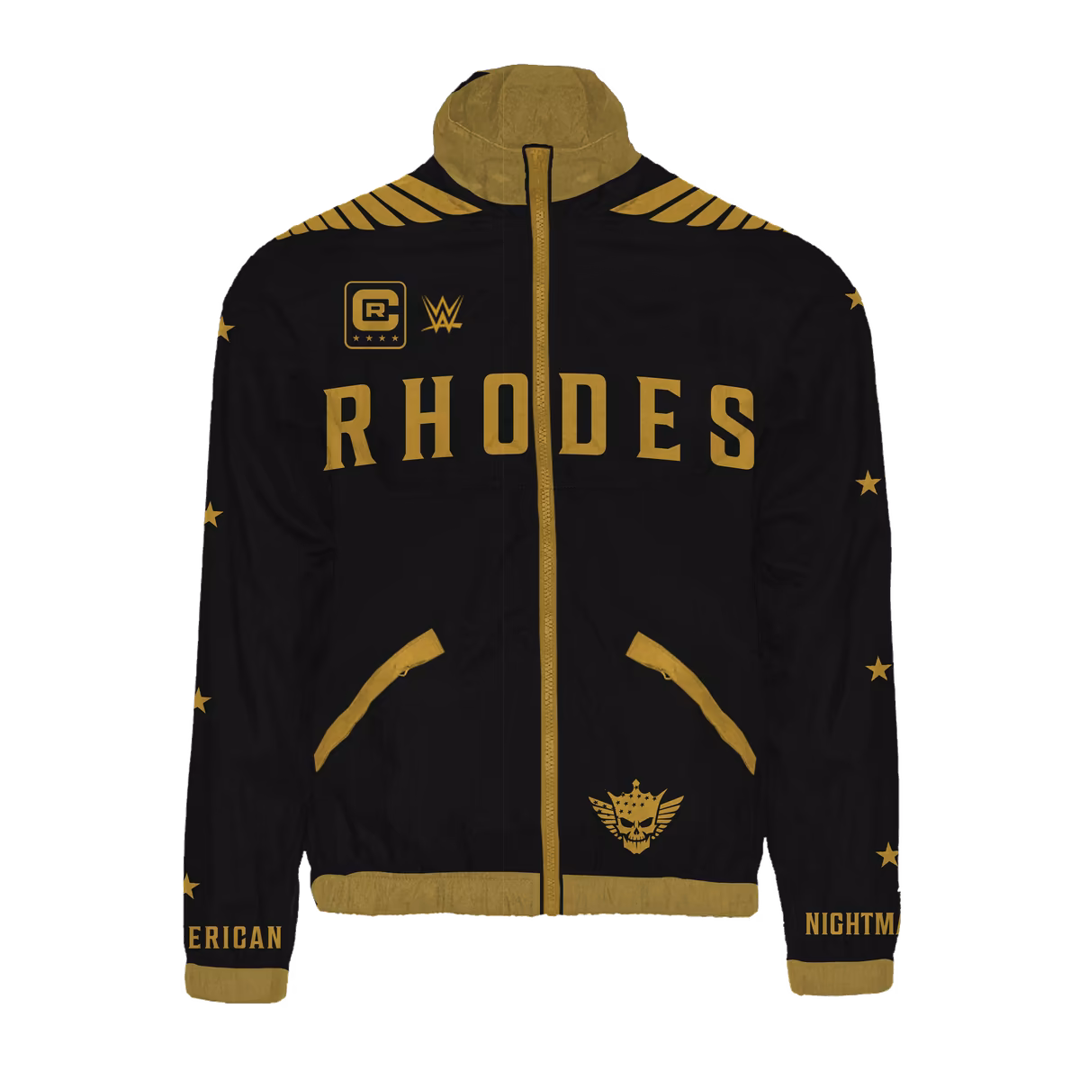 Men's Black/Gold Cody Rhodes Easy To Find Hard To Beat Full-Zip Windbreaker Jacket 3 Men's Black/Gold Cody Rhodes Easy To Find Hard To Beat Full-Zip Windbreaker Jacket