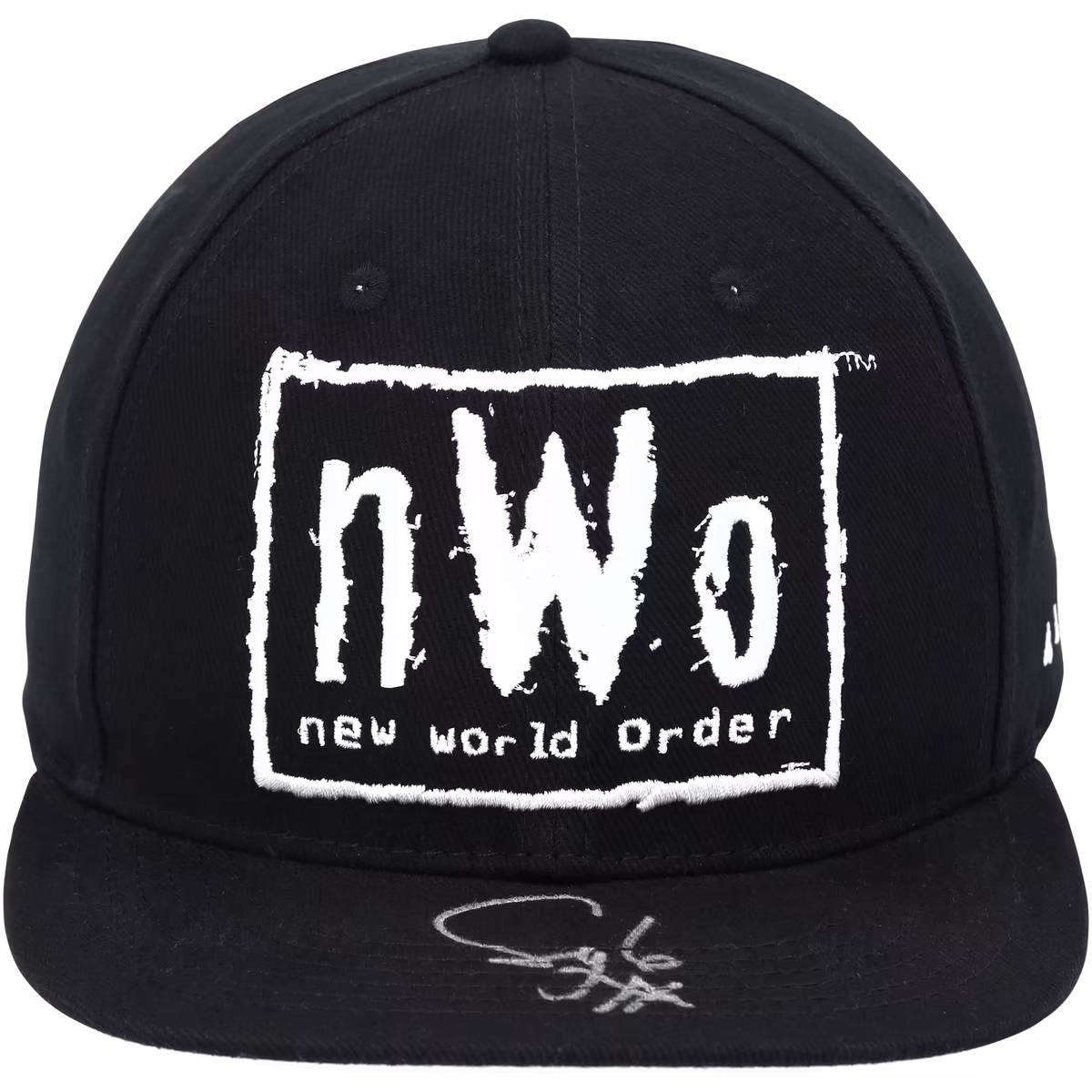 Syxx WWE Autographed Black/White NWO 4 Life Snapback Cap 4 Syxx WWE Autographed Black/White NWO 4 Life Snapback Cap
