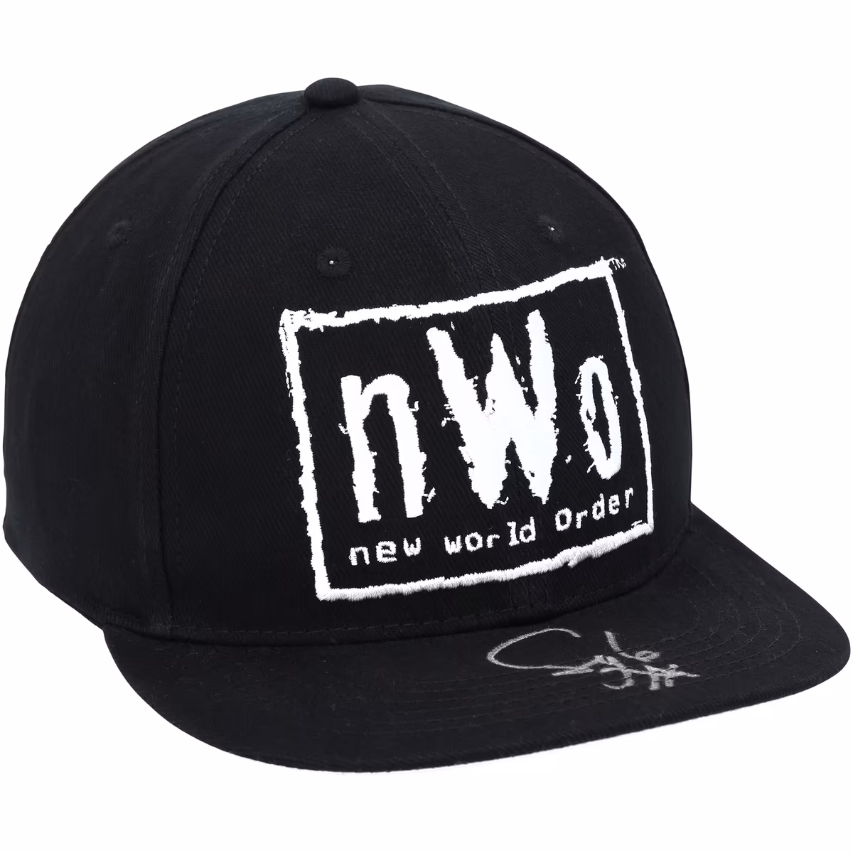 Syxx WWE Autographed Black/White NWO 4 Life Snapback Cap 5 Syxx WWE Autographed Black/White NWO 4 Life Snapback Cap