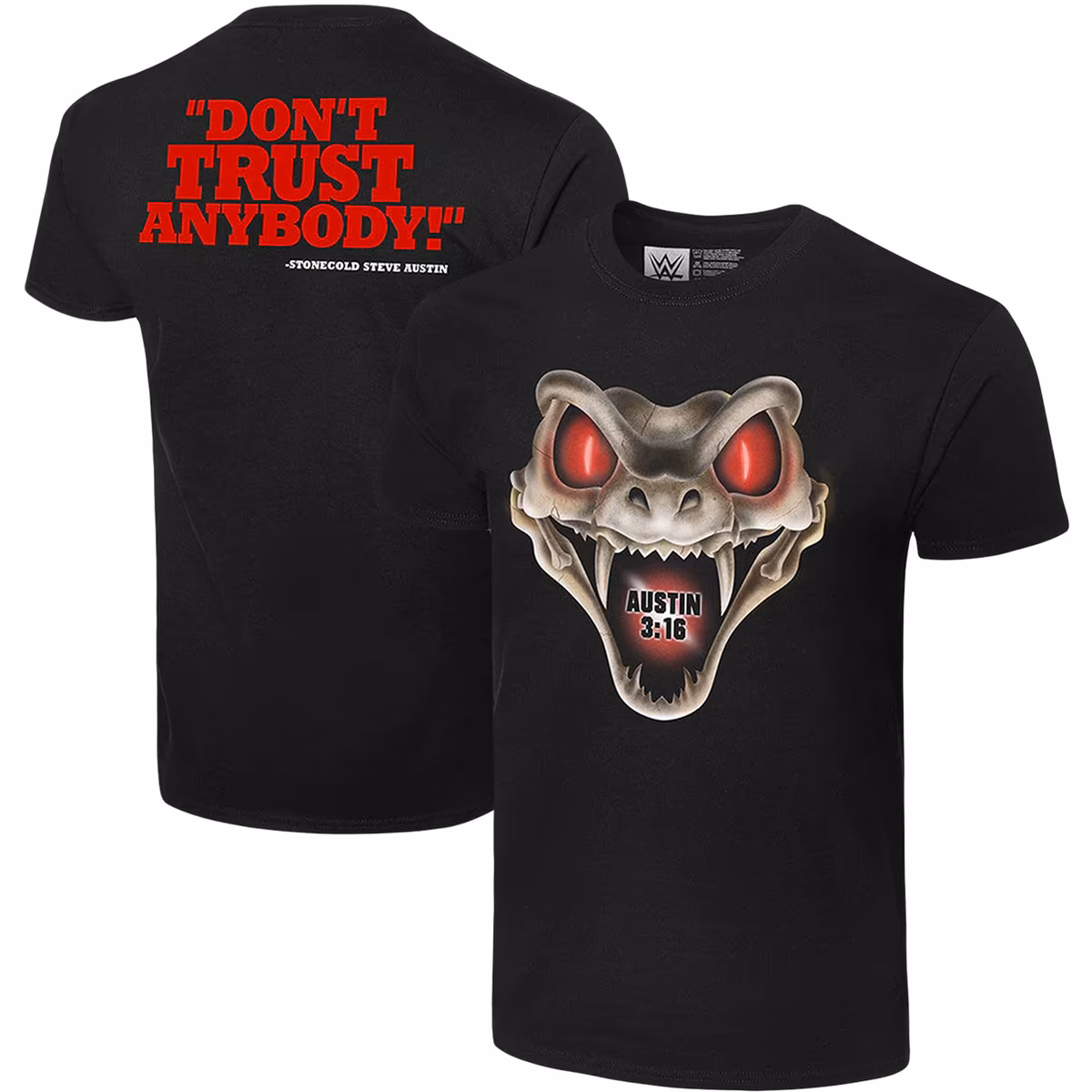 Men's Black "Stone Cold" Steve Austin Retro Don't Trust Anybody T-Shirt