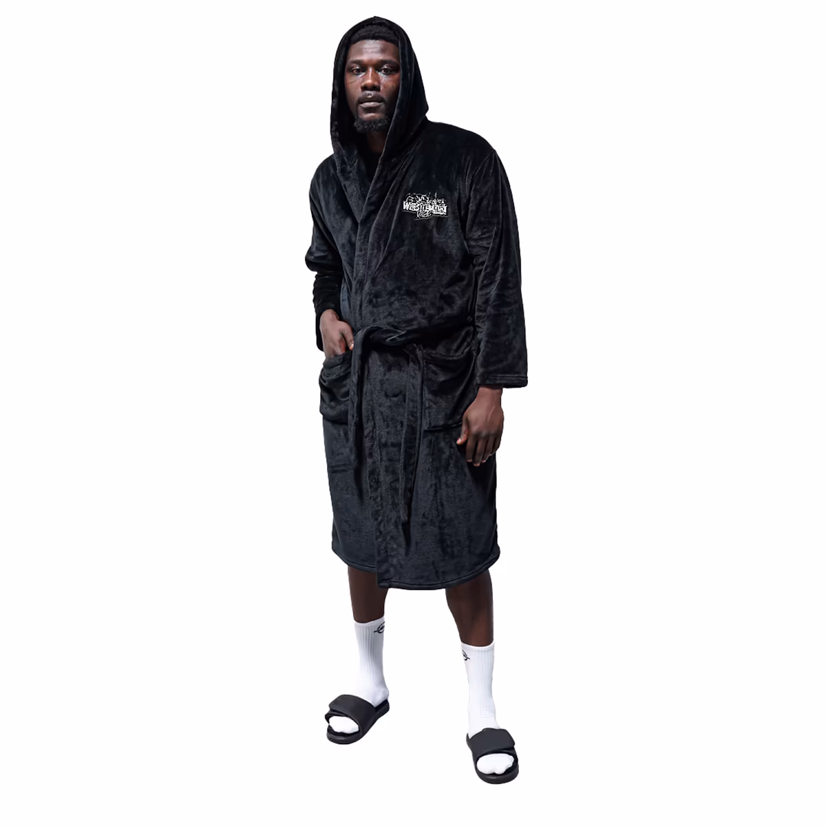 Unisex ISlide Black WrestleMania 42 Logo Hooded Phantom Robe
