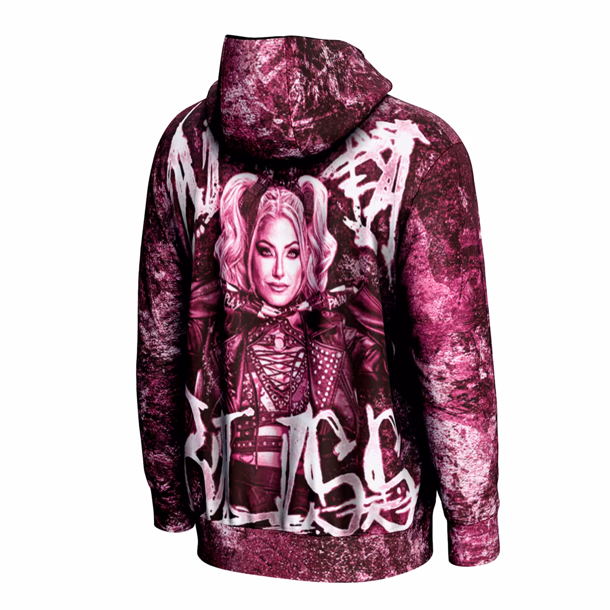 Men's ProSphere Pink Alexa Bliss Superstar Pullover Hoodie 4 Men's ProSphere Pink Alexa Bliss Superstar Pullover Hoodie
