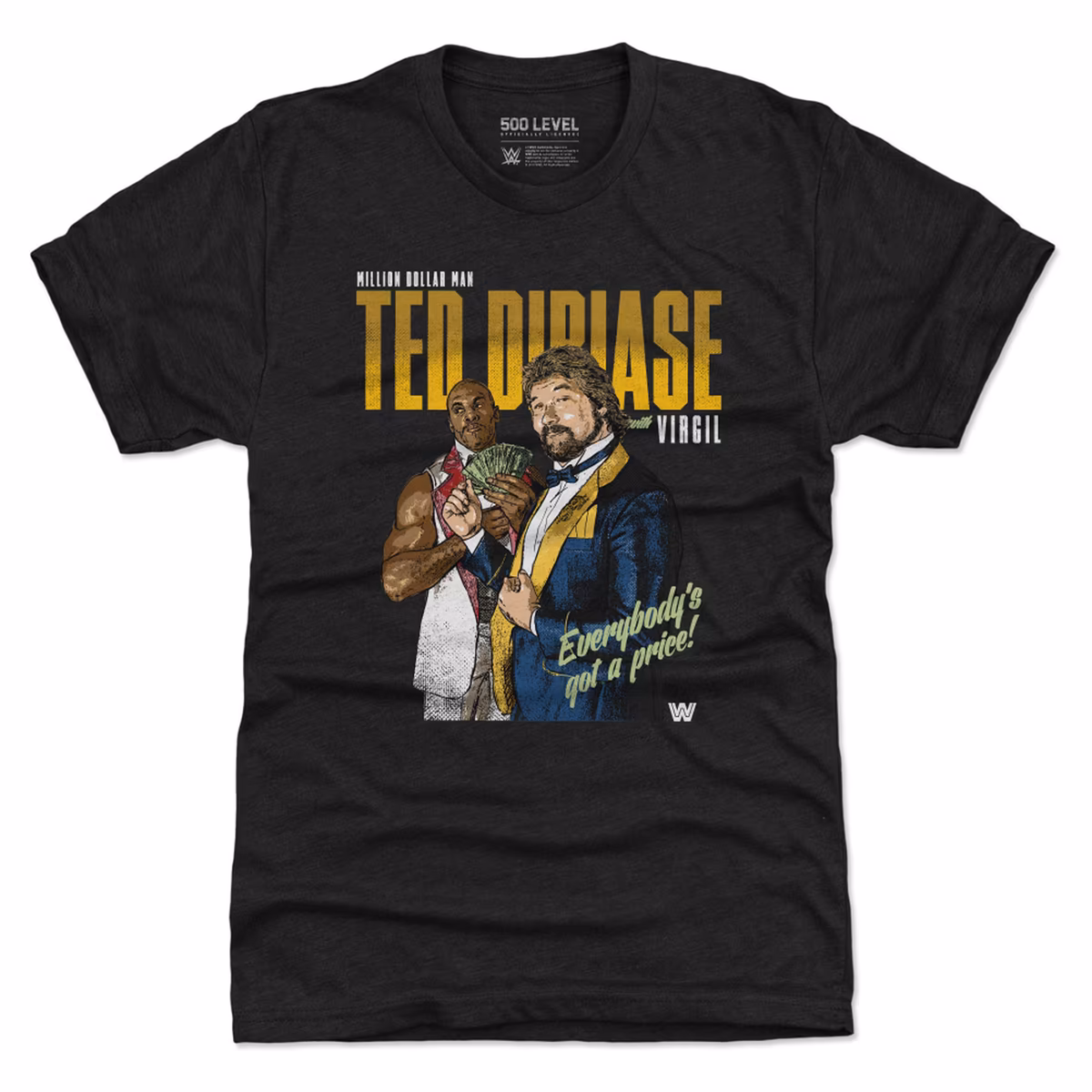 Men's 500 Level Black Ted DiBiase & Virgil Retro Premium Tri-Blend T-Shirt