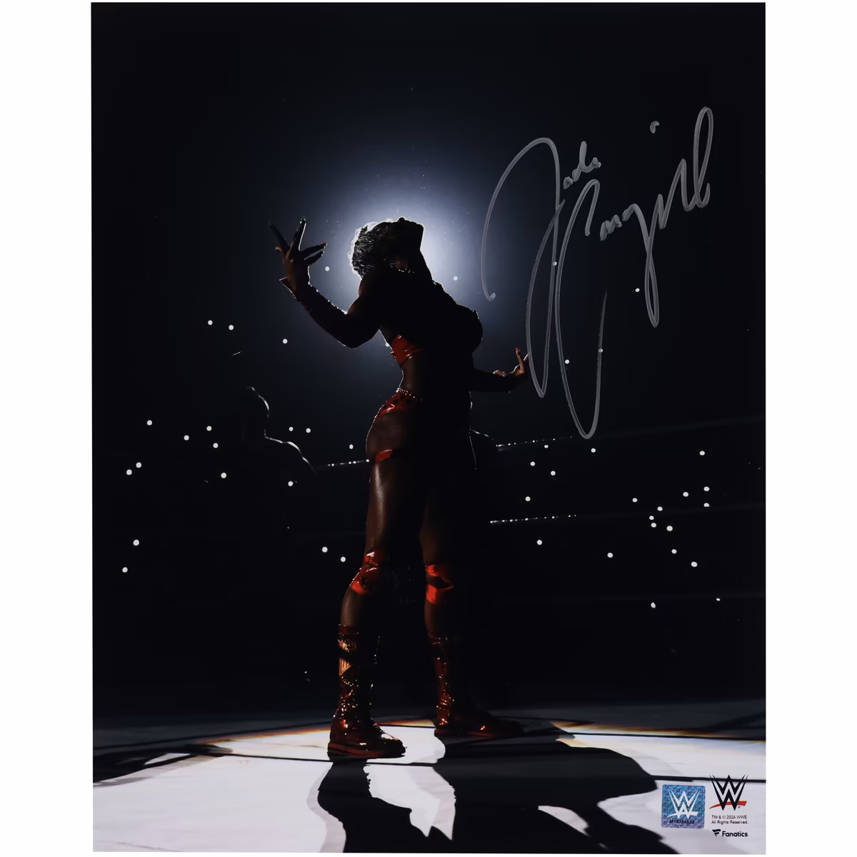 Jade Cargill WWE Autographed 16" x 20" Standing In Spotlight Photograph 8 Jade Cargill WWE Autographed 16" x 20" Standing In Spotlight Photograph
