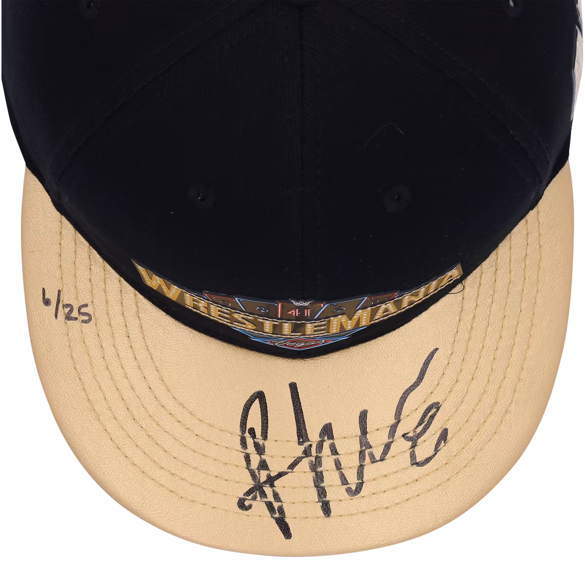 Rhea Ripley WWE Autographed WrestleMania 41 Gold Brim Snapback Cap - Limited Edition of 25 3 Rhea Ripley WWE Autographed WrestleMania 41 Gold Brim Snapback Cap - Limited Edition of 25