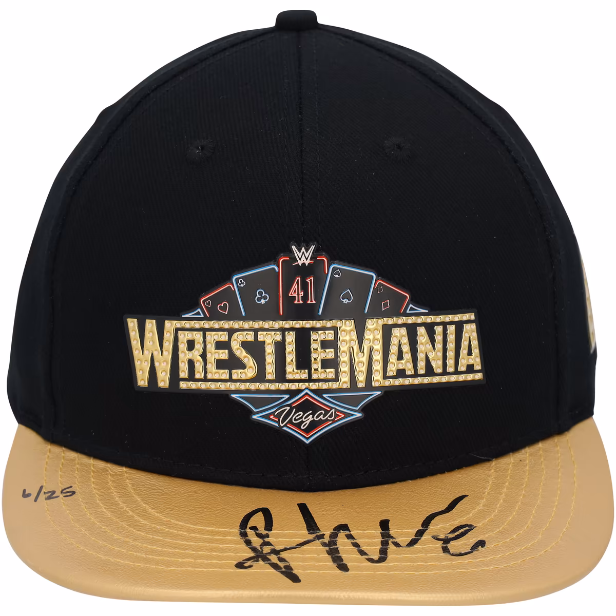 Rhea Ripley WWE Autographed WrestleMania 41 Gold Brim Snapback Cap - Limited Edition of 25 4 Rhea Ripley WWE Autographed WrestleMania 41 Gold Brim Snapback Cap - Limited Edition of 25