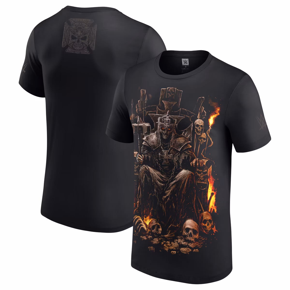 Men's Black Triple H Burning Throne T-Shirt 2 Men's Black Triple H Burning Throne T-Shirt