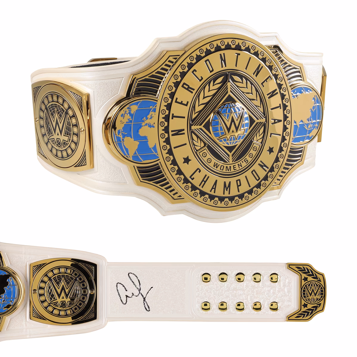 AJ Lee WWE Autographed Women's Intercontinental Championship Replica Title Belt