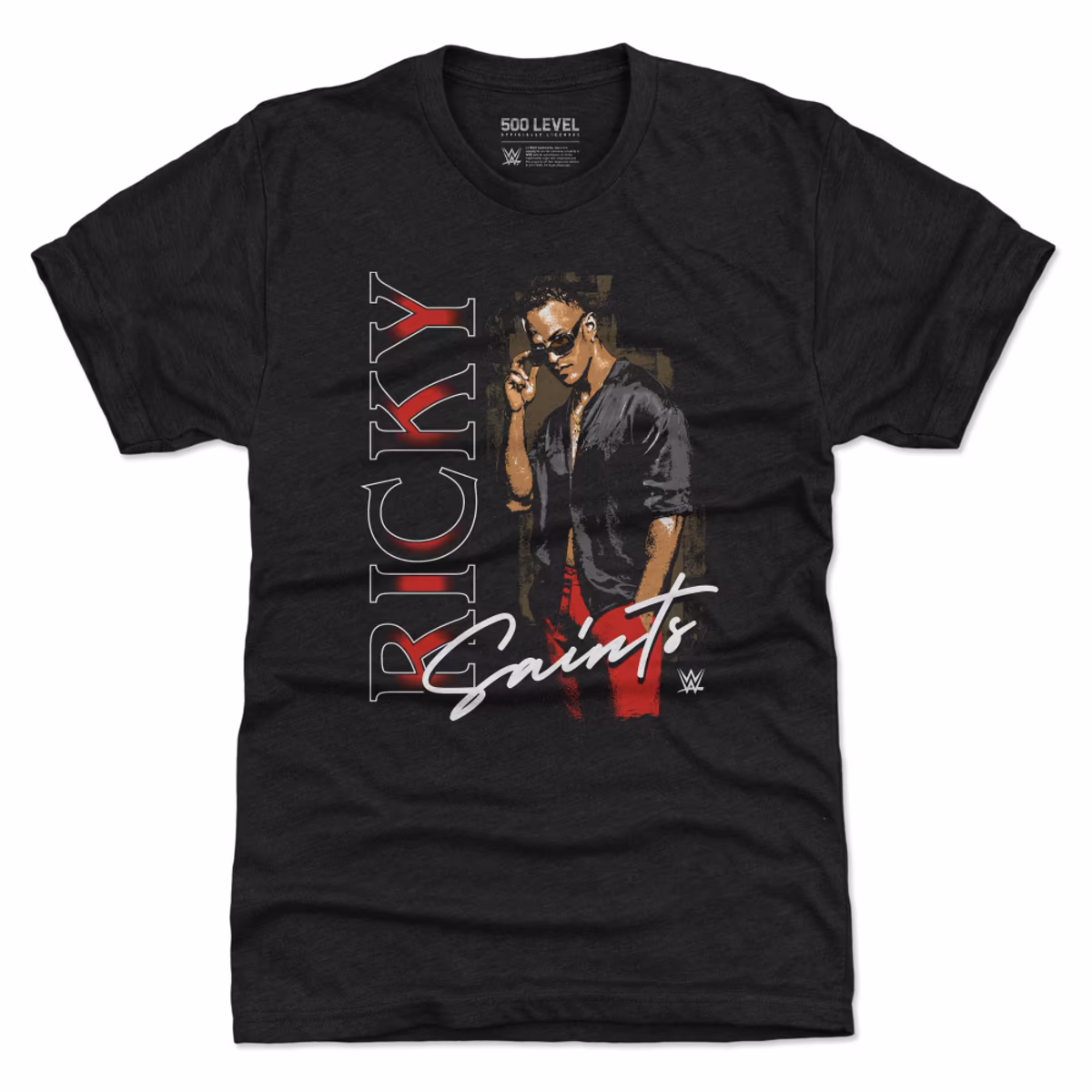 Men's 500 Level Heather Black Ricky Saints Vertical Name Tri-Blend T-Shirt 9 Men's 500 Level Heather Black Ricky Saints Vertical Name Tri-Blend T-Shirt