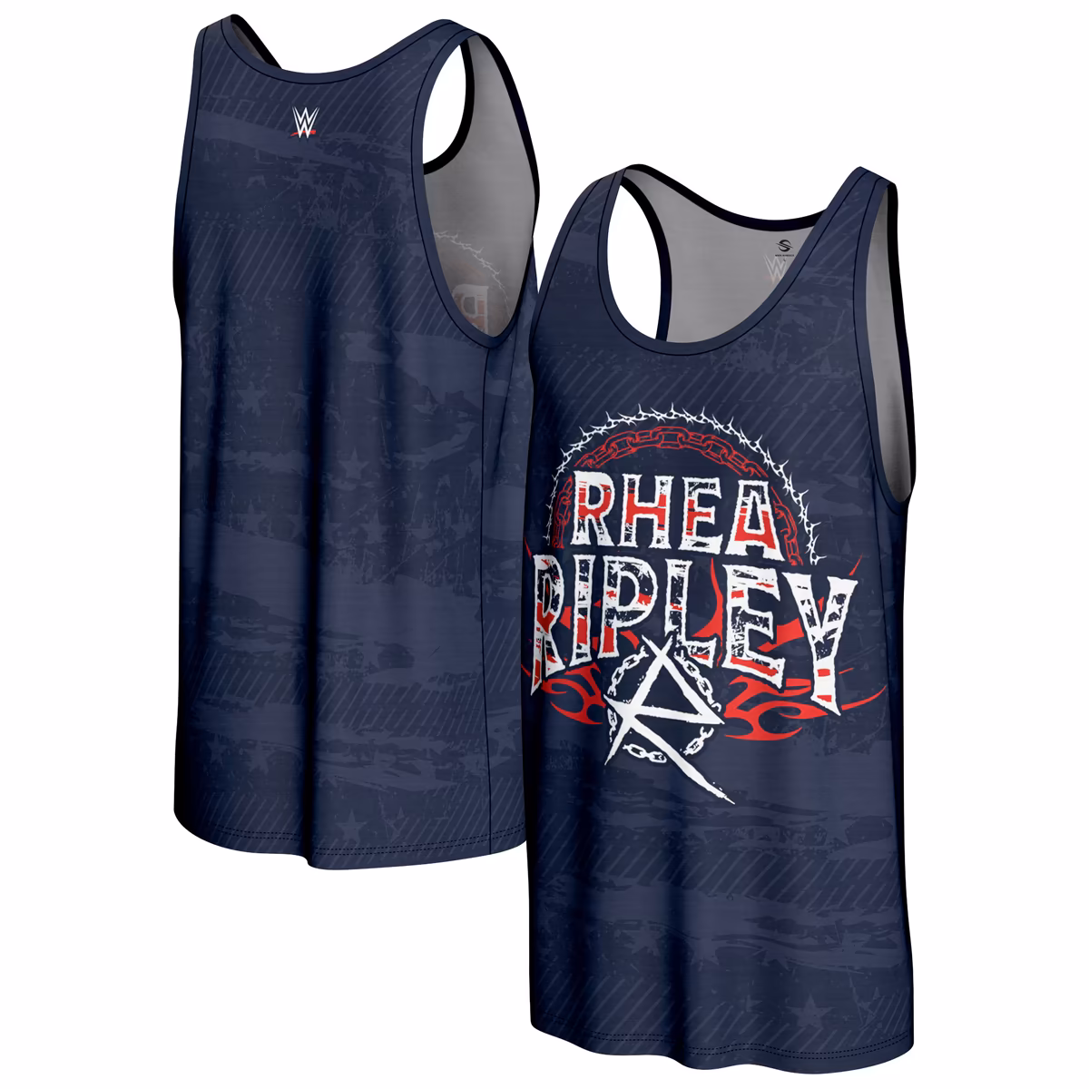 Men's ProSphere Navy Rhea Ripley Americana Tank Top 12 Men's ProSphere Navy Rhea Ripley Americana Tank Top