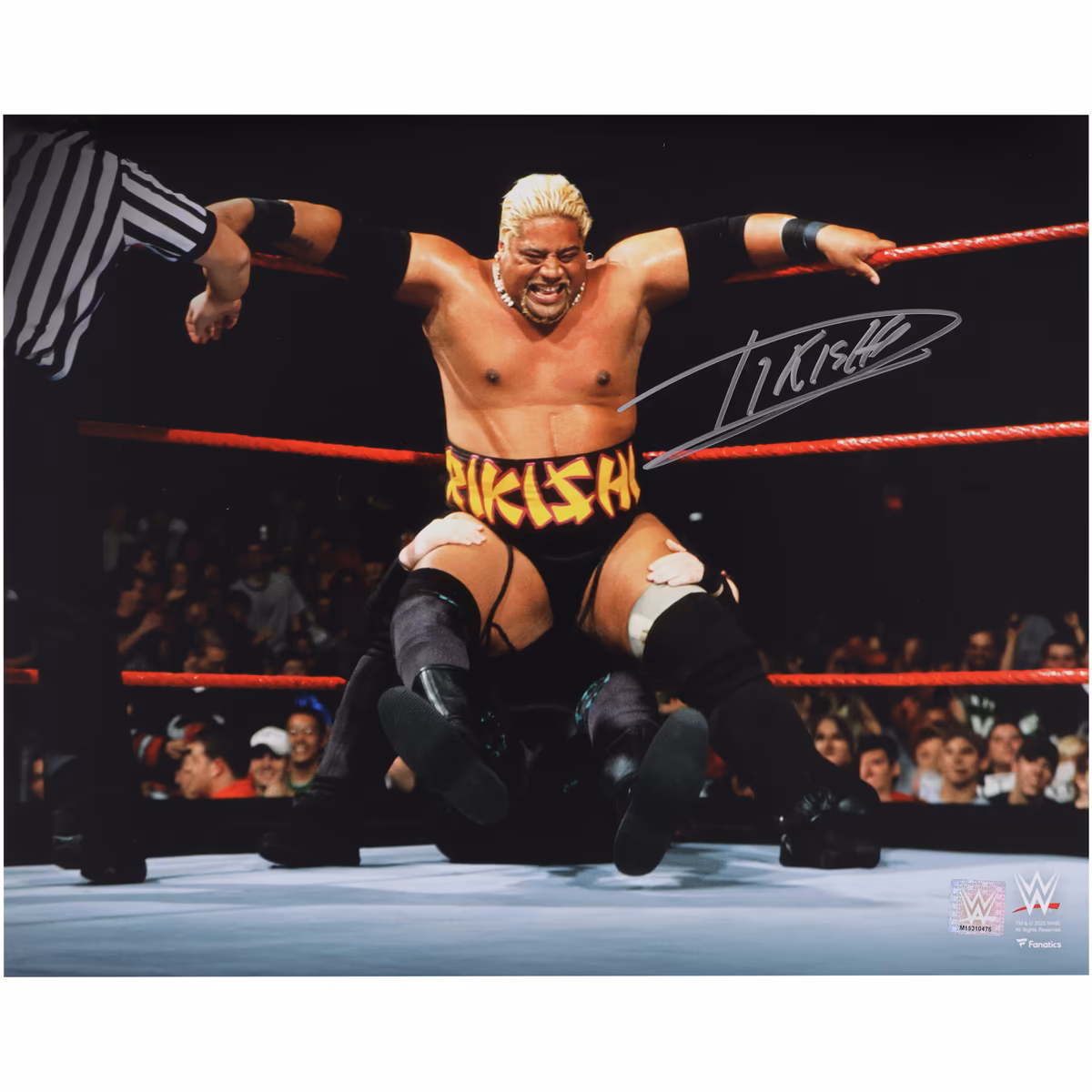 Rikishi WWE Autographed 16" x 20" Corner Stinkface Photograph