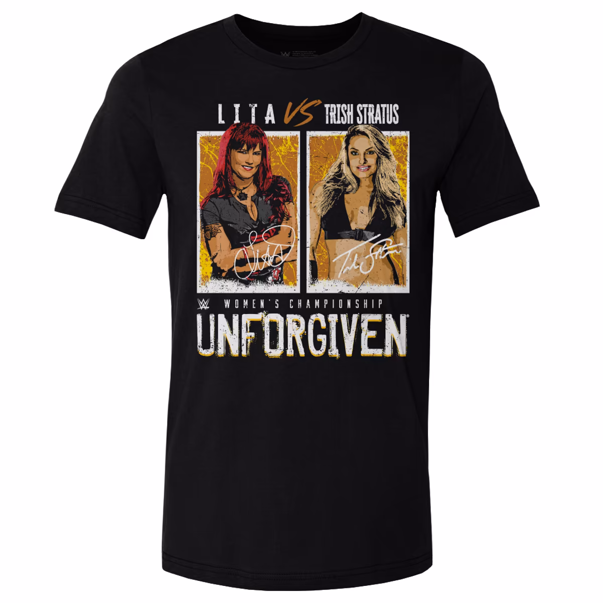Men's 500 Level Black Trish Stratus Vs. Lita Match T-Shirt 7 Men's 500 Level Black Trish Stratus Vs. Lita Match T-Shirt