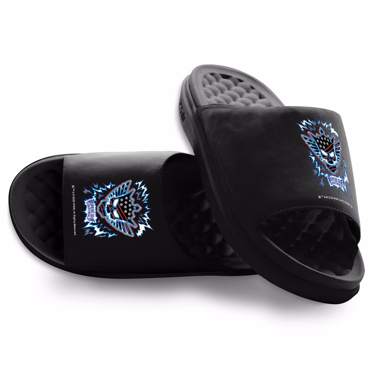 Unisex ISlide Cody Rhodes Black WWE Electric Skull Motive Slide Sandals 3 Unisex ISlide Cody Rhodes Black WWE Electric Skull Motive Slide Sandals