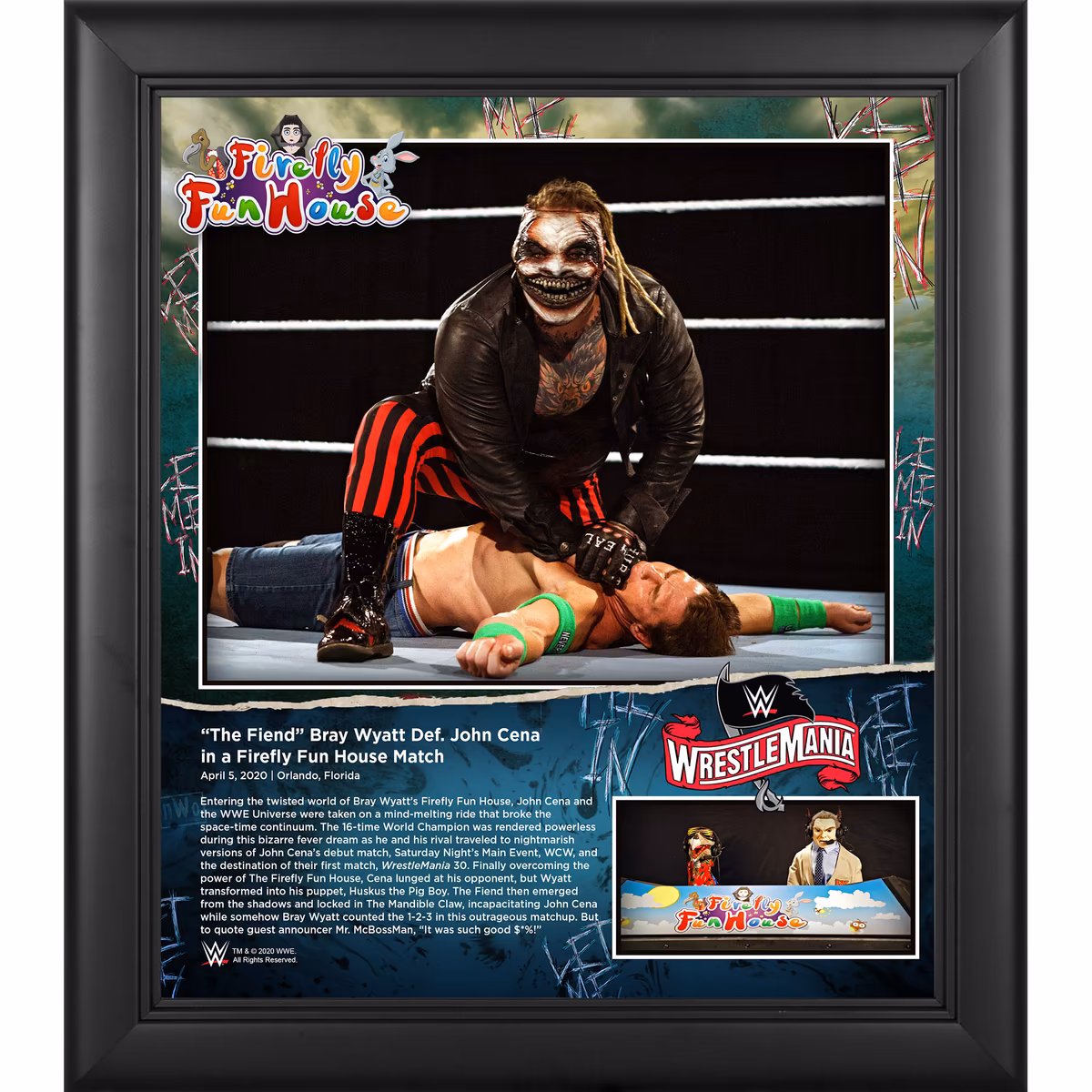 ''The Fiend'' Bray Wyatt Framed 15" x 17" WrestleMania 36 Collage