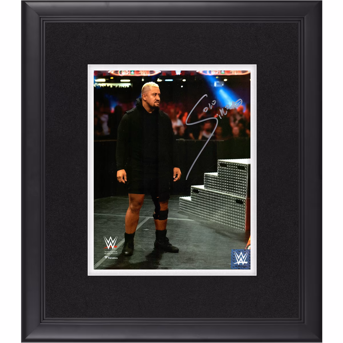 Solo Sikoa WWE Autographed Framed 8" x 10" Clash at the Castle Debut Photograph 1 Solo Sikoa WWE Autographed Framed 8" x 10" Clash at the Castle Debut Photograph