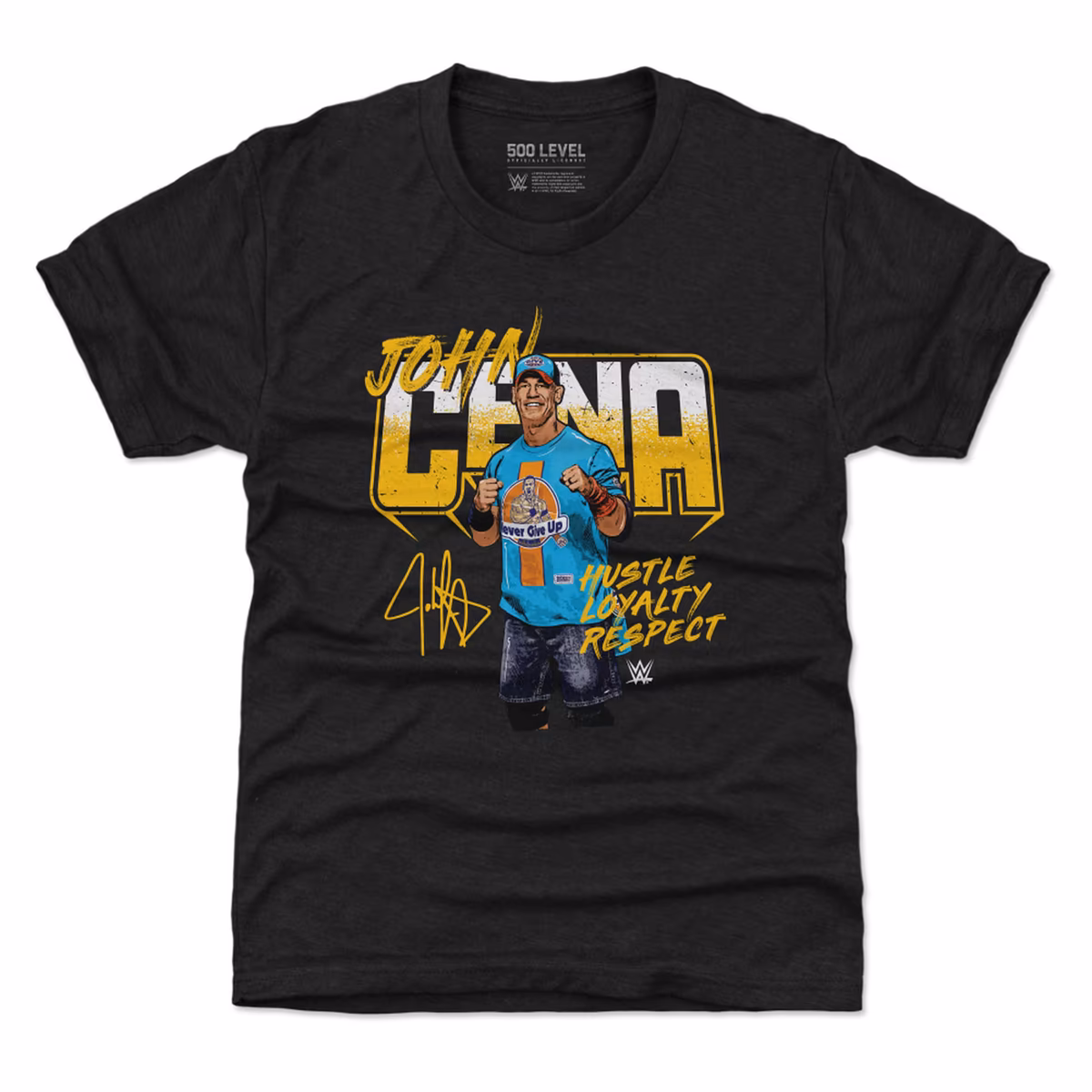 Youth 500 Level Heather Black John Cena Hustle, Loyalty Respect Marker T-Shirt 2 Youth 500 Level Heather Black John Cena Hustle, Loyalty Respect Marker T-Shirt