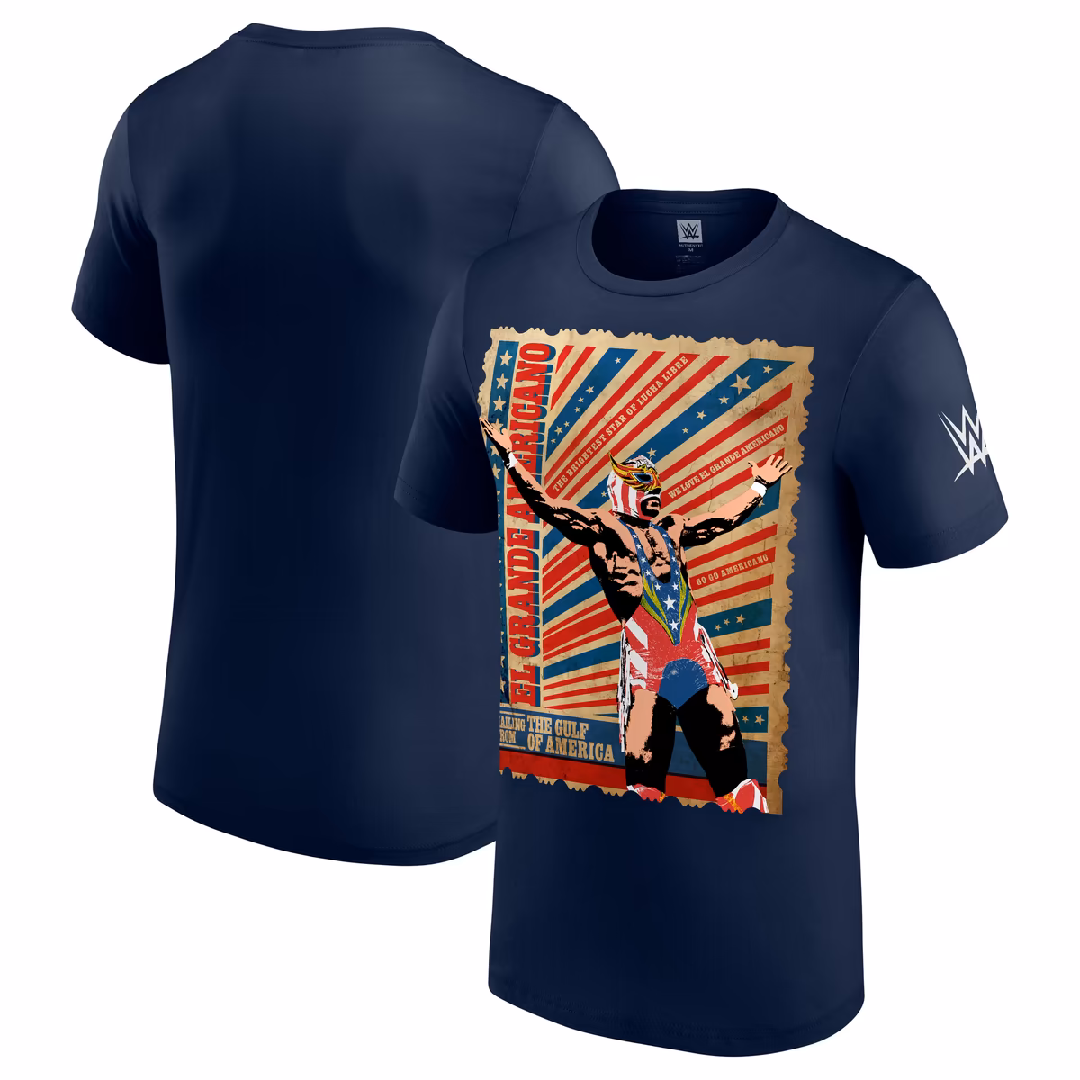 Men's Navy El Grande Americano Stamp T-Shirt 1 Men's Navy El Grande Americano Stamp T-Shirt