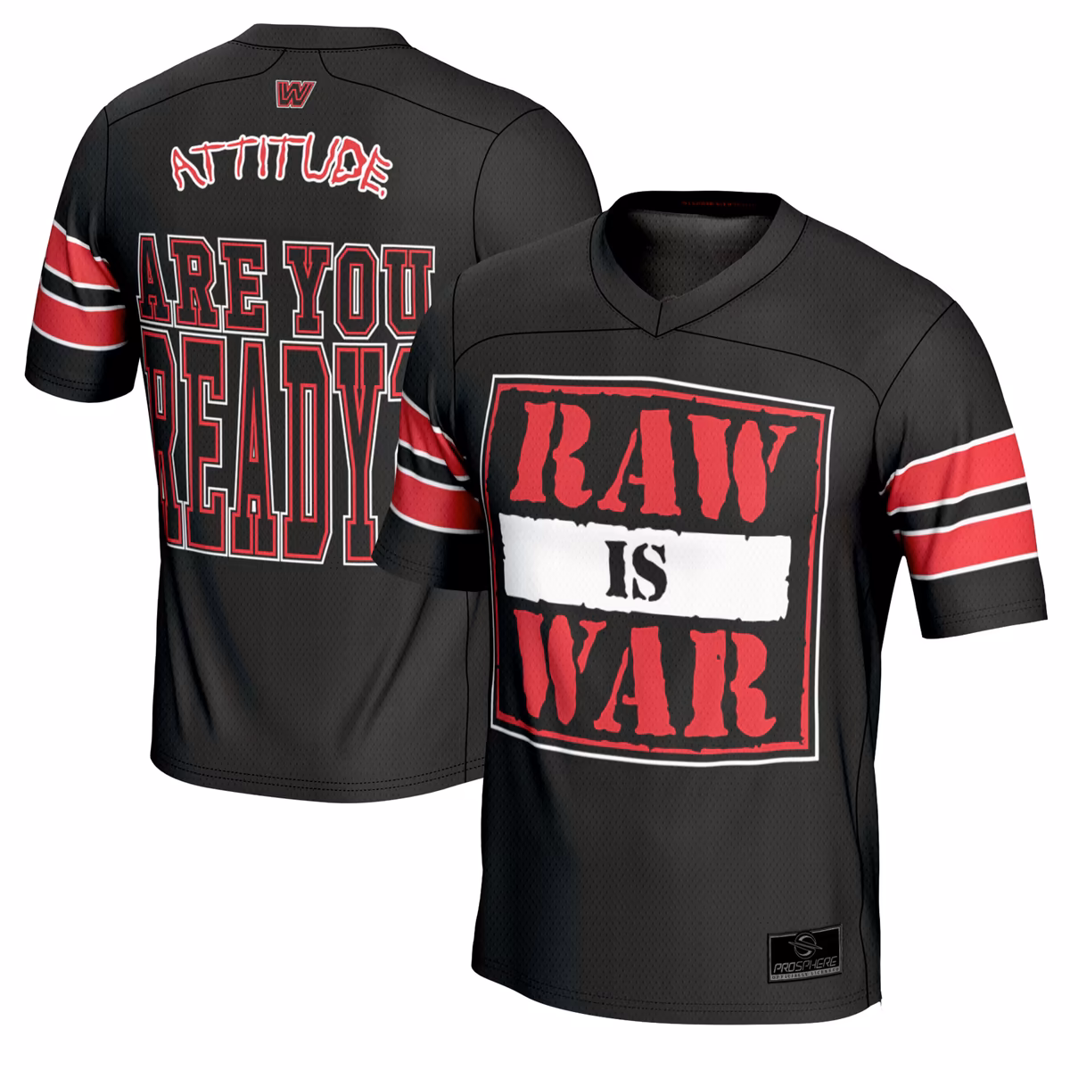 Men's ProSphere Black RAW IS WAR Football Jersey 4 Men's ProSphere Black RAW IS WAR Football Jersey