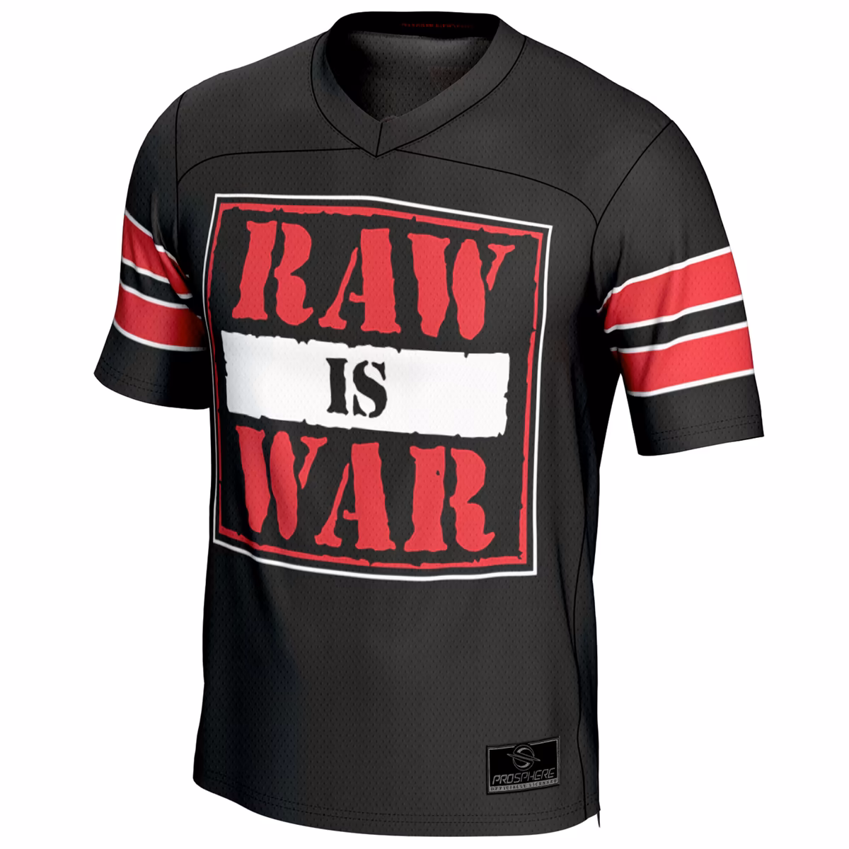 Men's ProSphere Black RAW IS WAR Football Jersey 3 Men's ProSphere Black RAW IS WAR Football Jersey