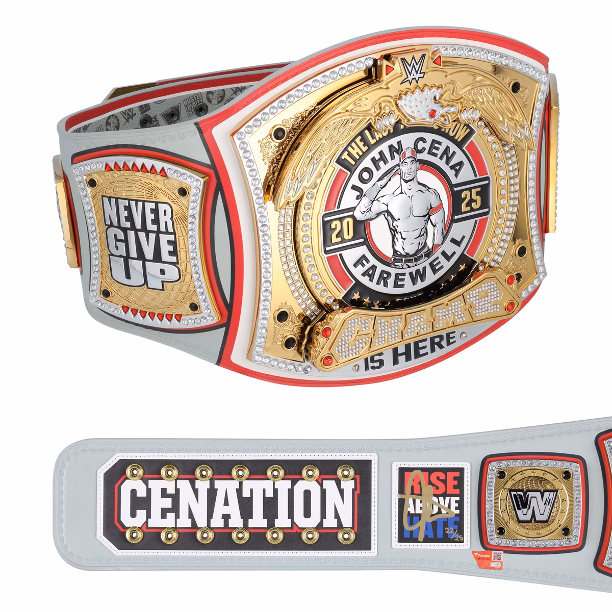 John Cena WWE Autographed Farewell Tour 2025 Dayton Replica Title Belt  - Limited Edition of 25