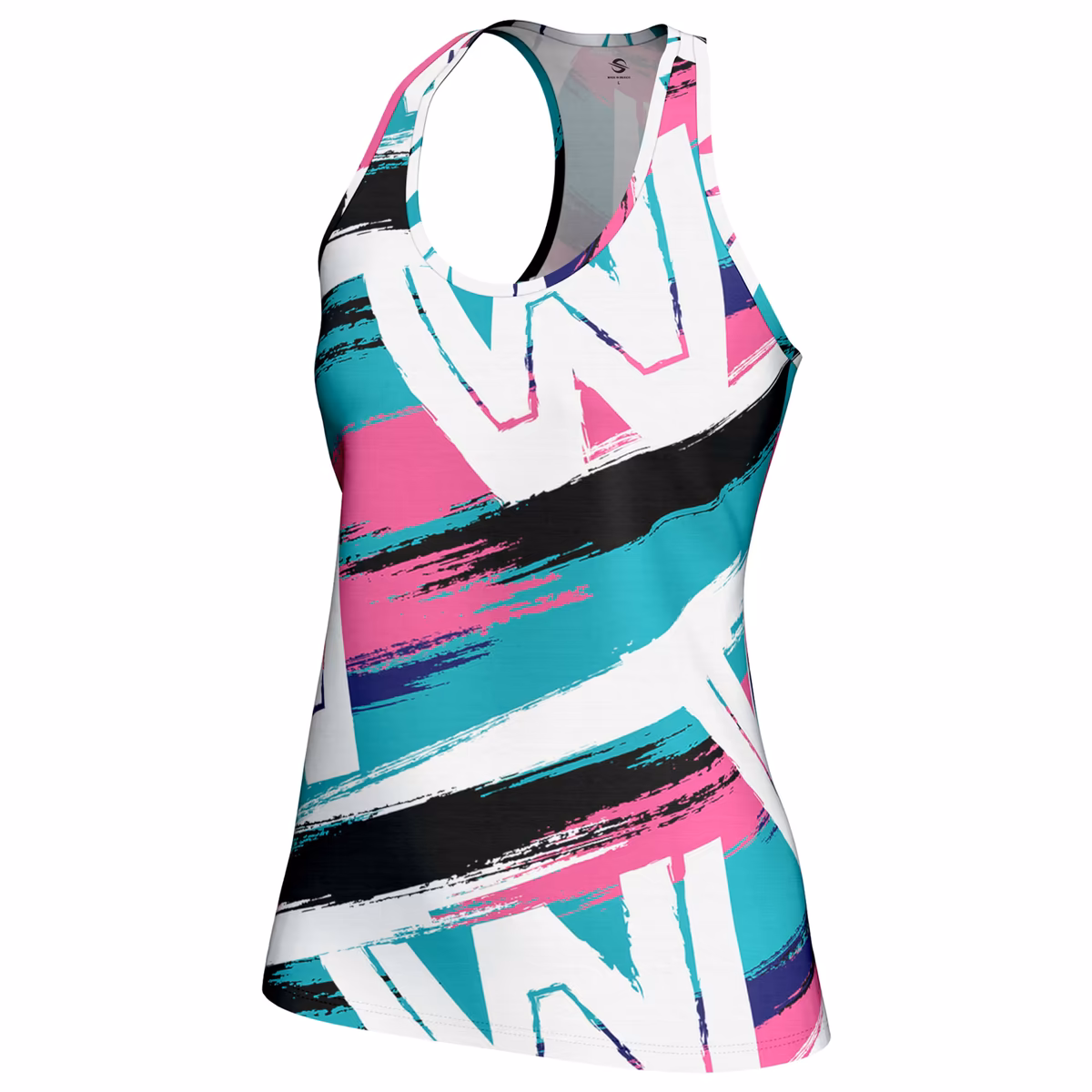 Women's ProSphere White WWE 90s Jazz Cup Racerback Tank Top 3 Women's ProSphere White WWE 90s Jazz Cup Racerback Tank Top