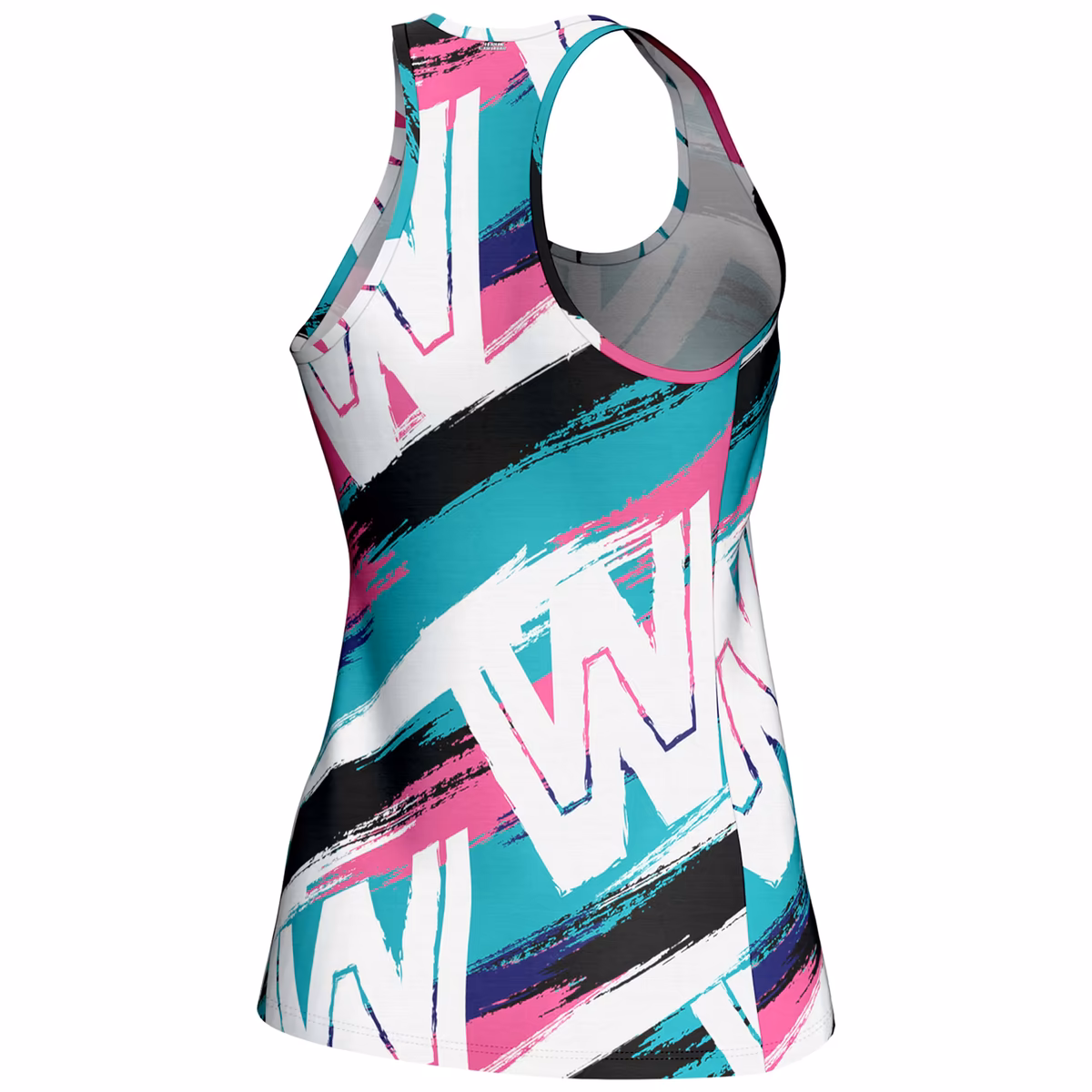 Women's ProSphere White WWE 90s Jazz Cup Racerback Tank Top 4 Women's ProSphere White WWE 90s Jazz Cup Racerback Tank Top
