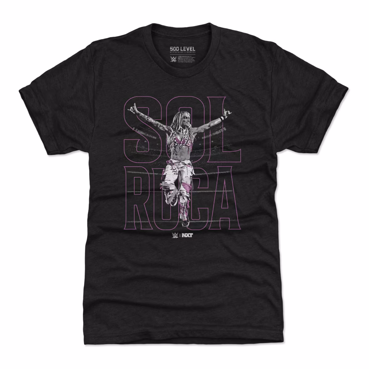 Men's 500 Level  Black Sol Ruca Name Outline Tri-Blend T-Shirt