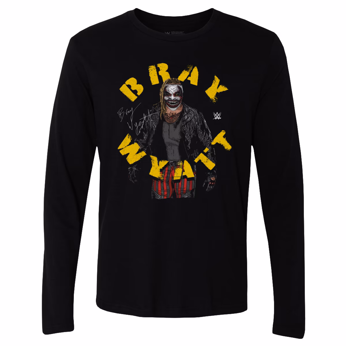 Men's 500 Level Black Bray Wyatt Arch Name Long Sleeve T-Shirt 1 Men's 500 Level Black Bray Wyatt Arch Name Long Sleeve T-Shirt