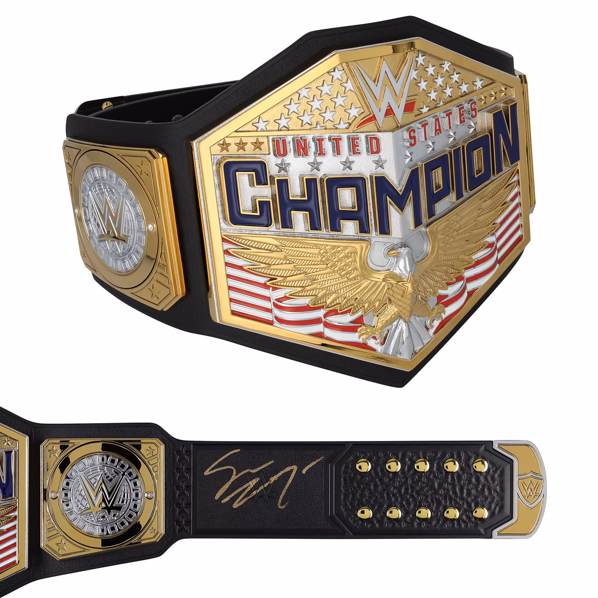 Sami Zayn WWE Autographed United States Championship Replica Title Belt